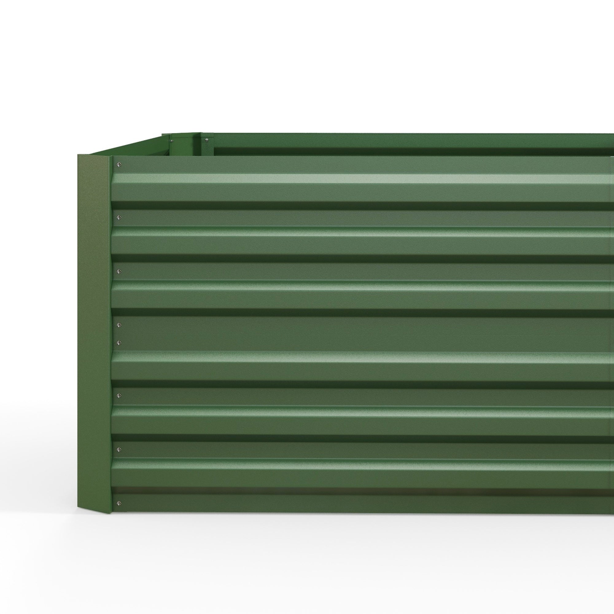 Outsunny Raised Beds for Garden, Galvanised Steel Outdoor Planters with Multi-reinforced Rods, 180 x 90 x 59 cm, Green - North Peak Garden Furniture