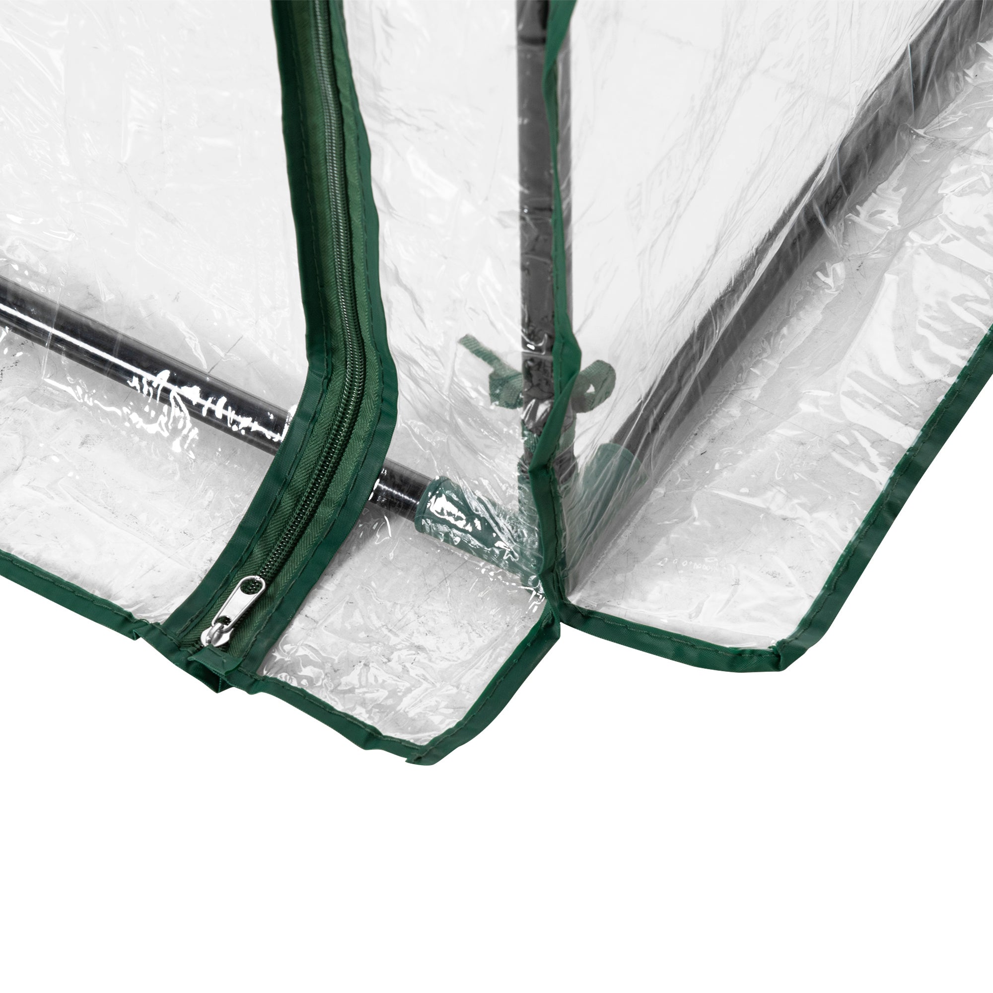 Outsunny 100 x 50 x 150cm Greenhouse Steel Frame PVC Cover with Roll-up Door Outdoor for Backyard, Balcony, Garden, Transparent - North Peak Garden Furniture