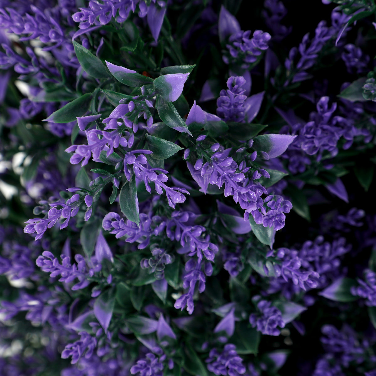 HOMCOM Set of 2 Artificial Lavender Flowers, Indoor Outdoor Fake Plants with Stakes, UV Resistant for Garden,  90 cm, Blue