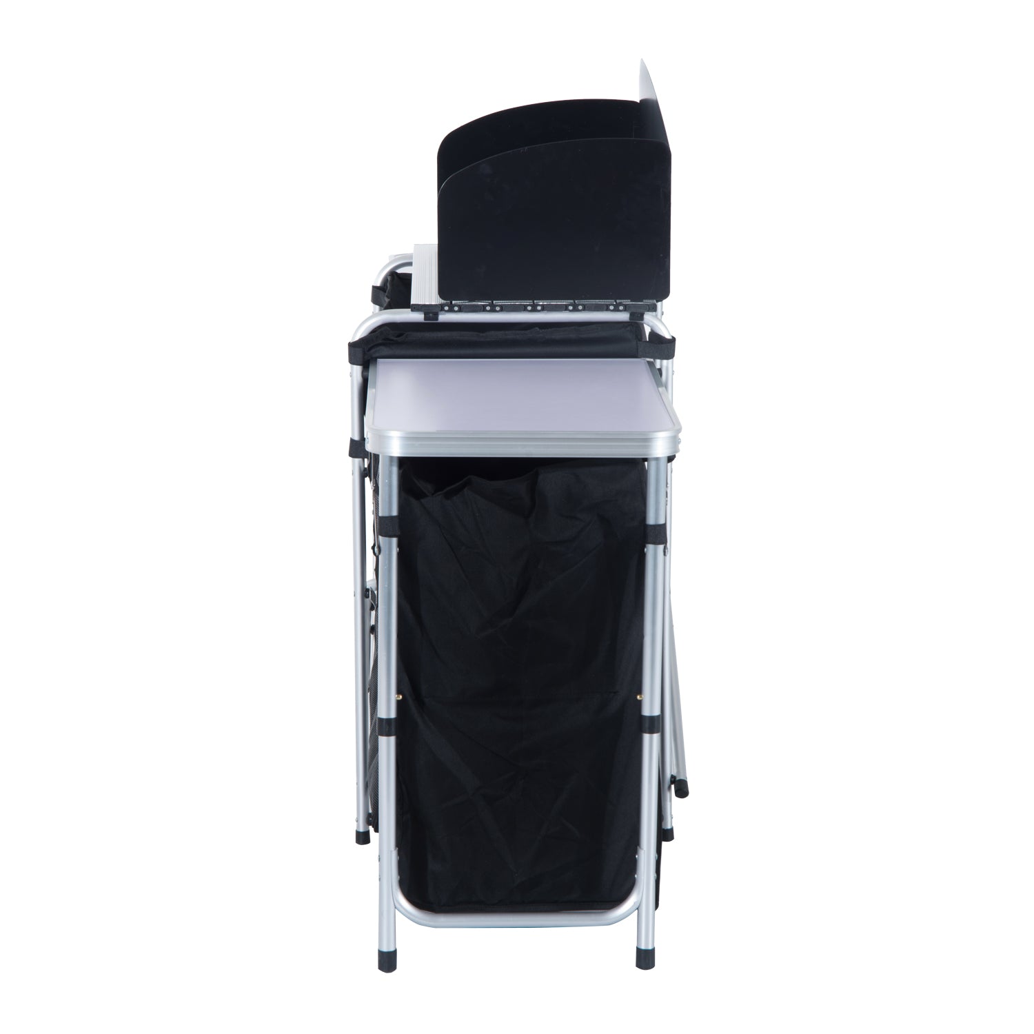 Outsunny Multi-Storage Portable Camping Kitchen, with Heat-Resistant Tabletops and Bag - North Peak Garden Furniture