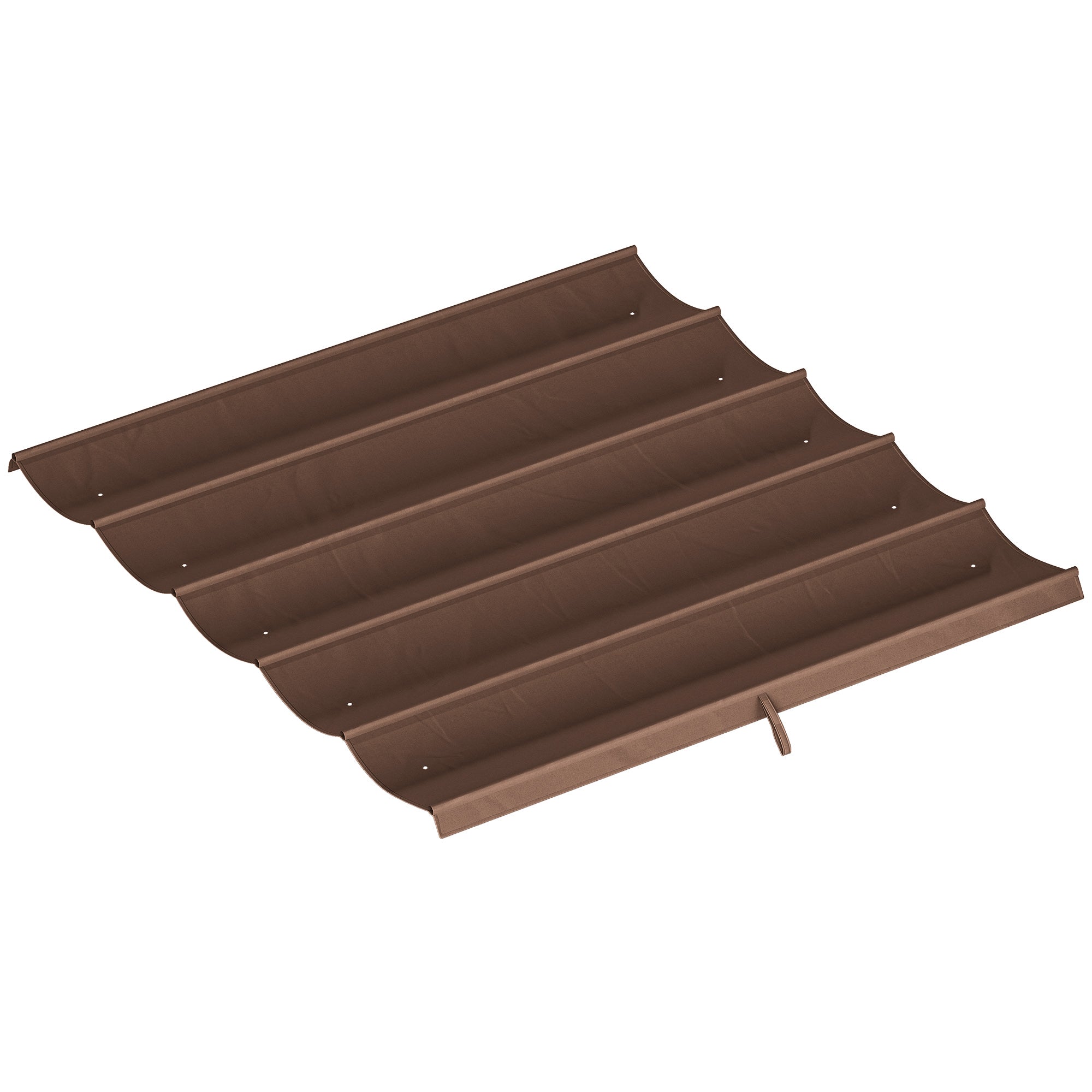 Outsunny Retractable Pergola Cover, 2.55 x 2.5 m Replacement Canopy Fabric for 3 x 3 m Frame, Roof Top Only, Brown