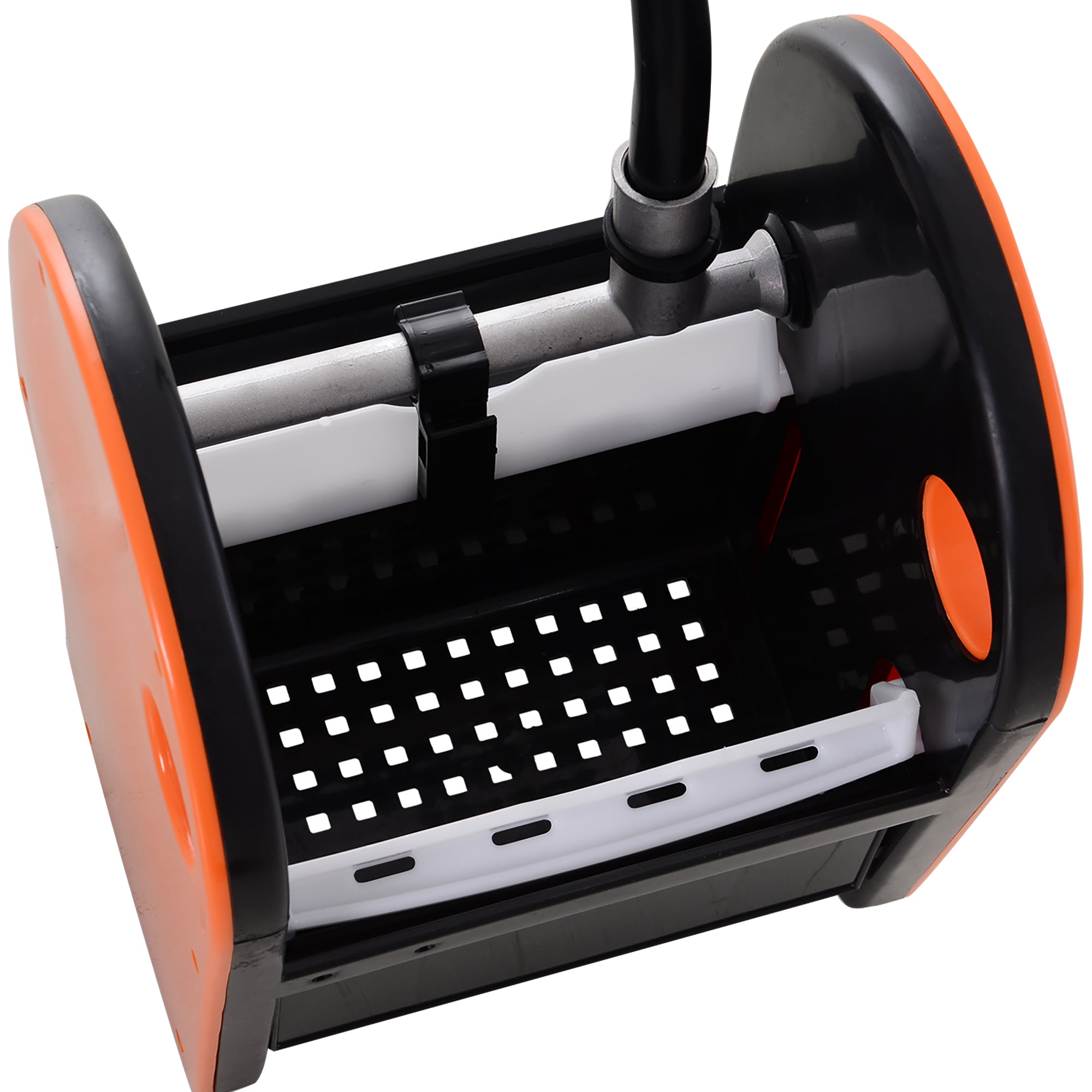 HOMCOM 25L Mop Bucket, with Wringer, Wheels and Handle - Orange - North Peak Garden Furniture