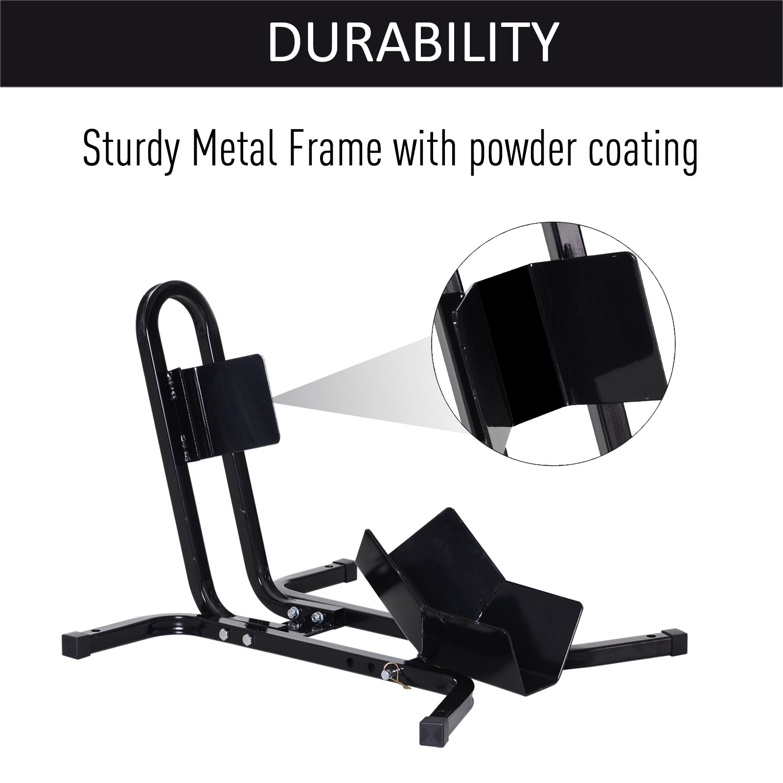 HOMCOM Metal Motorcycle Motorbike Wheel Chock Locking Stand System 17”,19”,21”/43,48,51 Cm Front Wheels Steel Adjustable Fixing Tyre Holder Support - North Peak Garden Furniture