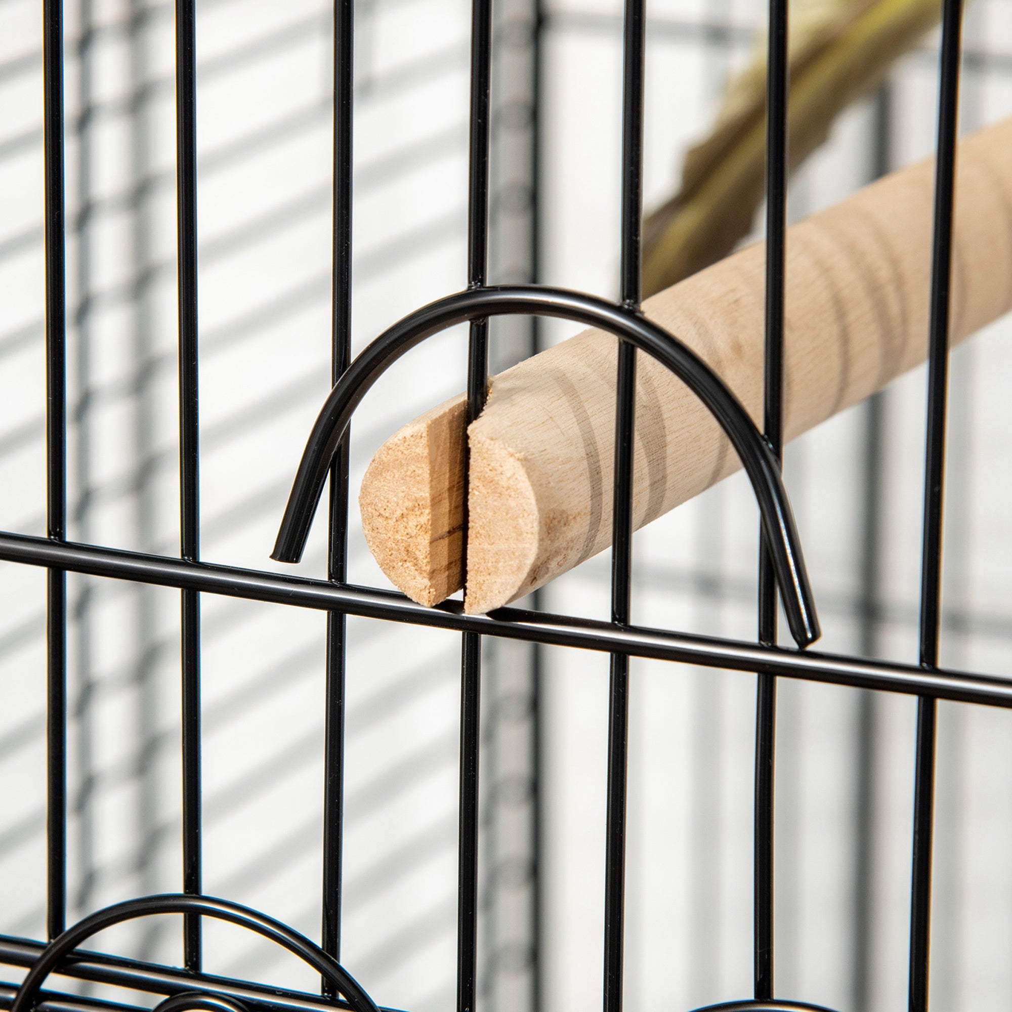 PawHut 1.53(m) Bird Cage, Pet Viary, Feeding Stand, with Wheels, Perch - North Peak Garden Furniture