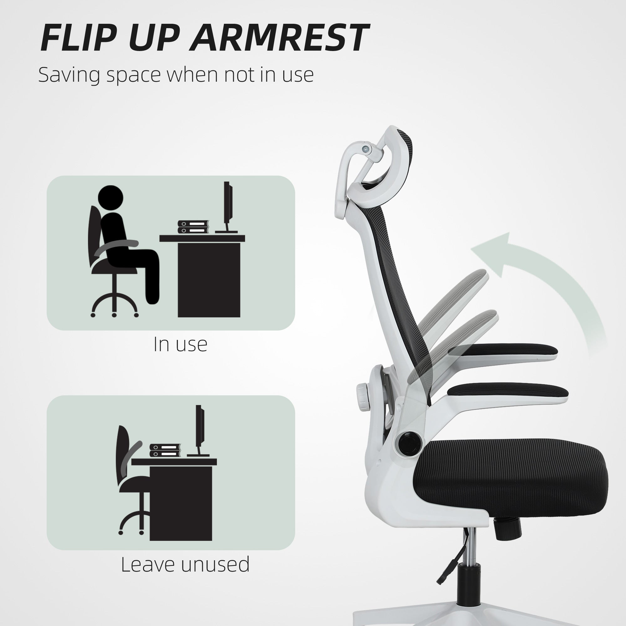 HOMCOM Multi-Adjust Office Chair - Black - North Peak Garden Furniture