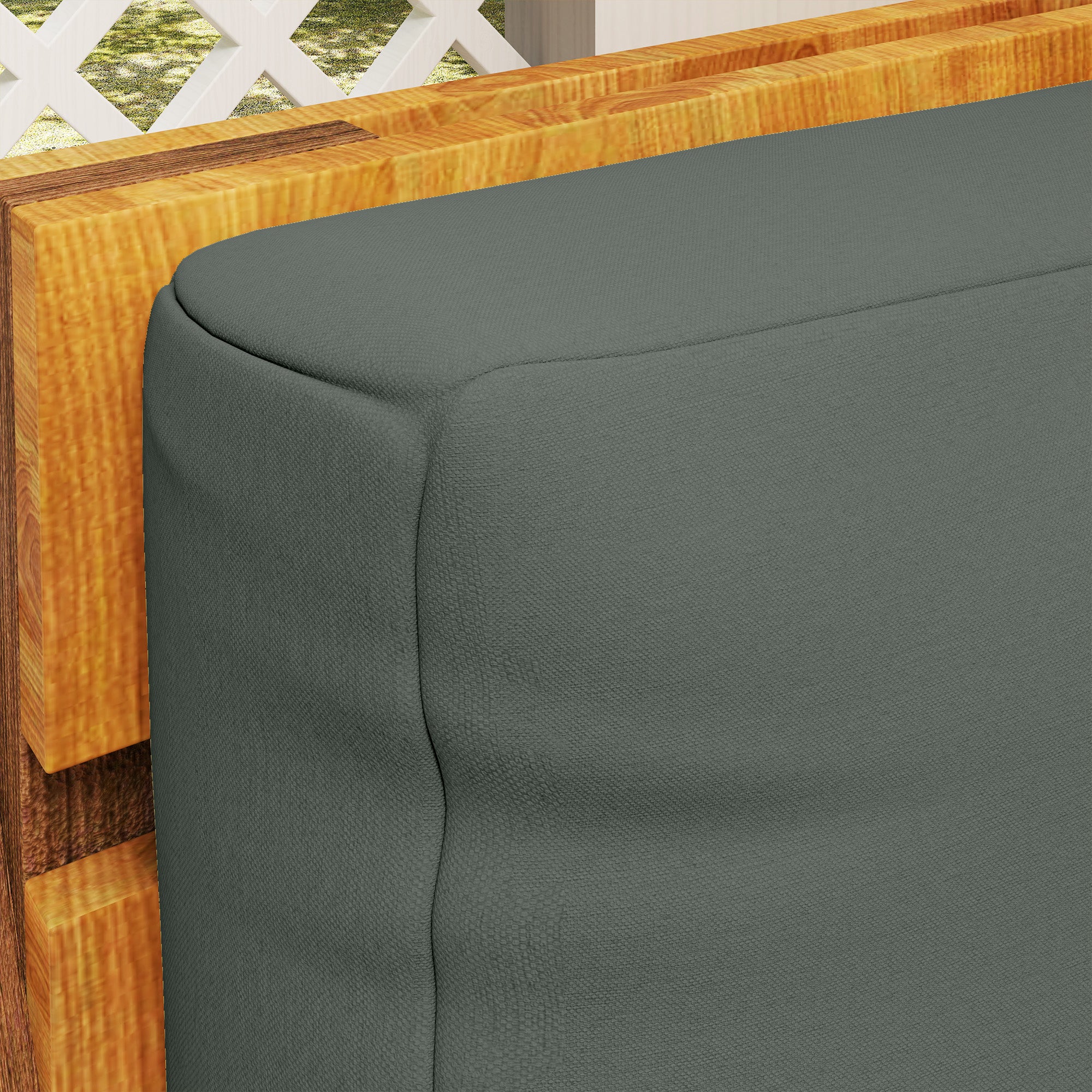 Outsunny 2 Seater Pallet Furniture Cushions Pallet Cushions, UPF20+ 220gsm Fabric, 20 cm Thick Outdoor Seat Pads, Charcoal Grey - North Peak Garden Furniture