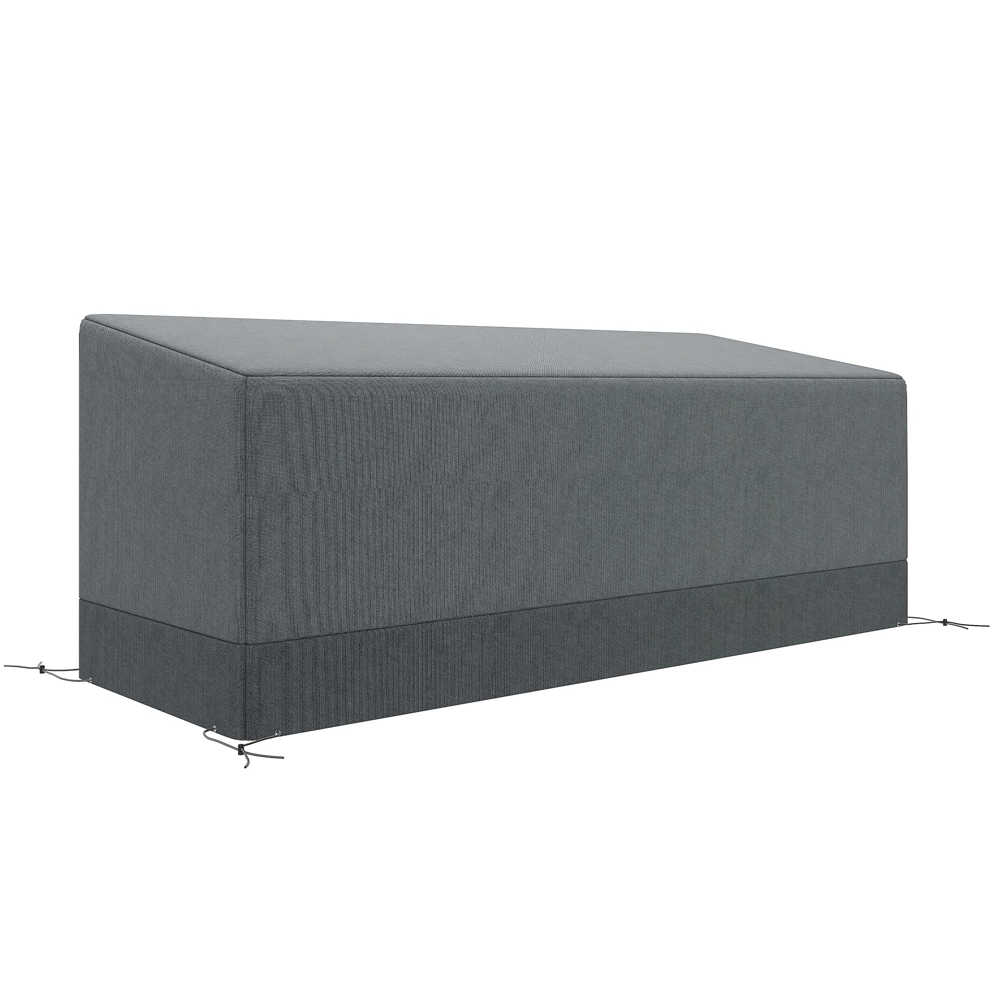 Outsunny Rectangular Patio Furniture Cover for 3 Seater Sofa Bistro Set, Water UV Resistant Protection 600D Oxford Fabric Rattan Lounge Clean Cover, 190 x 72 x 76cm