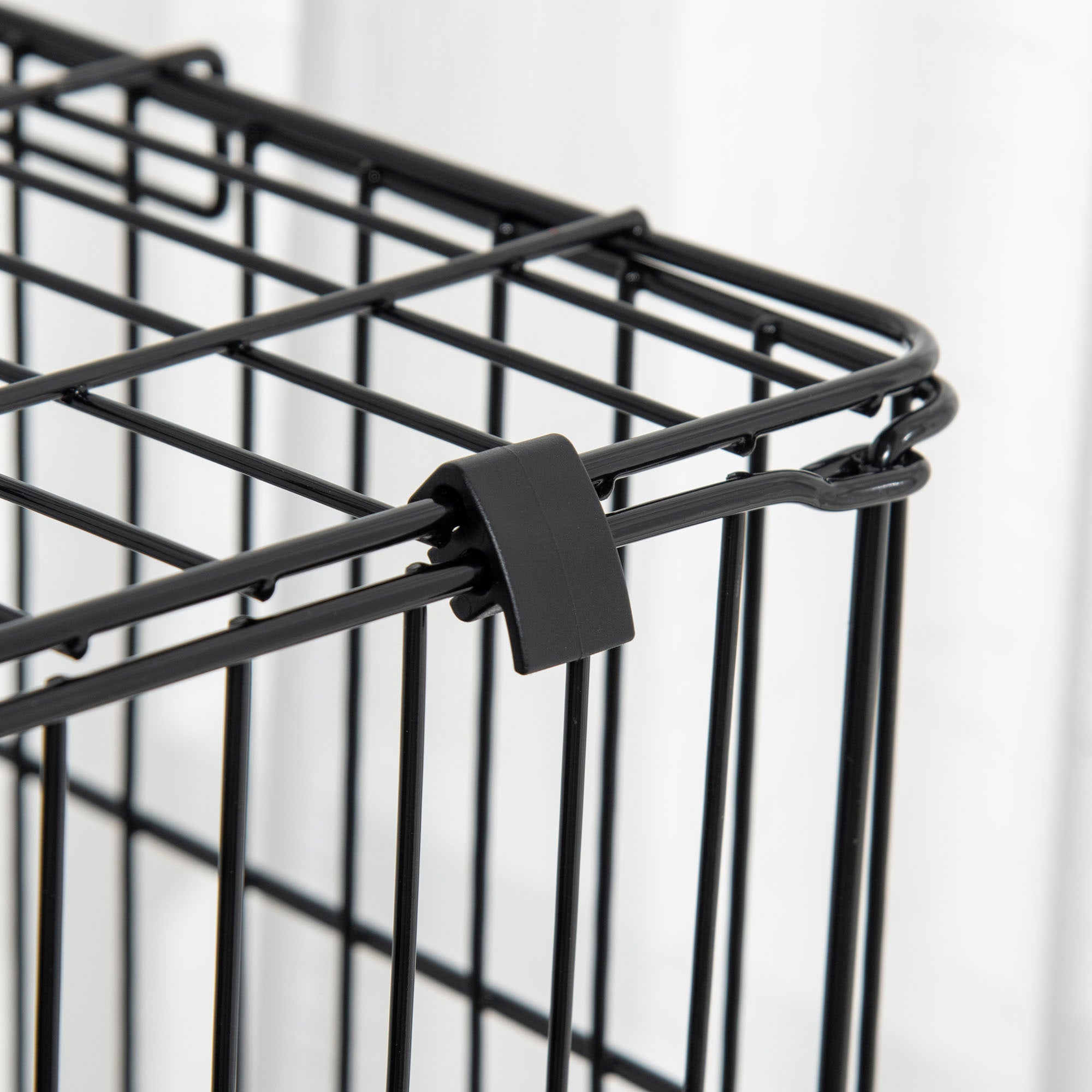 PawHut Four-Tier Small Animal Cage, for Bunnies, Ferrets, Chinchillas w/ Wheels, Tray - Black - North Peak Garden Furniture