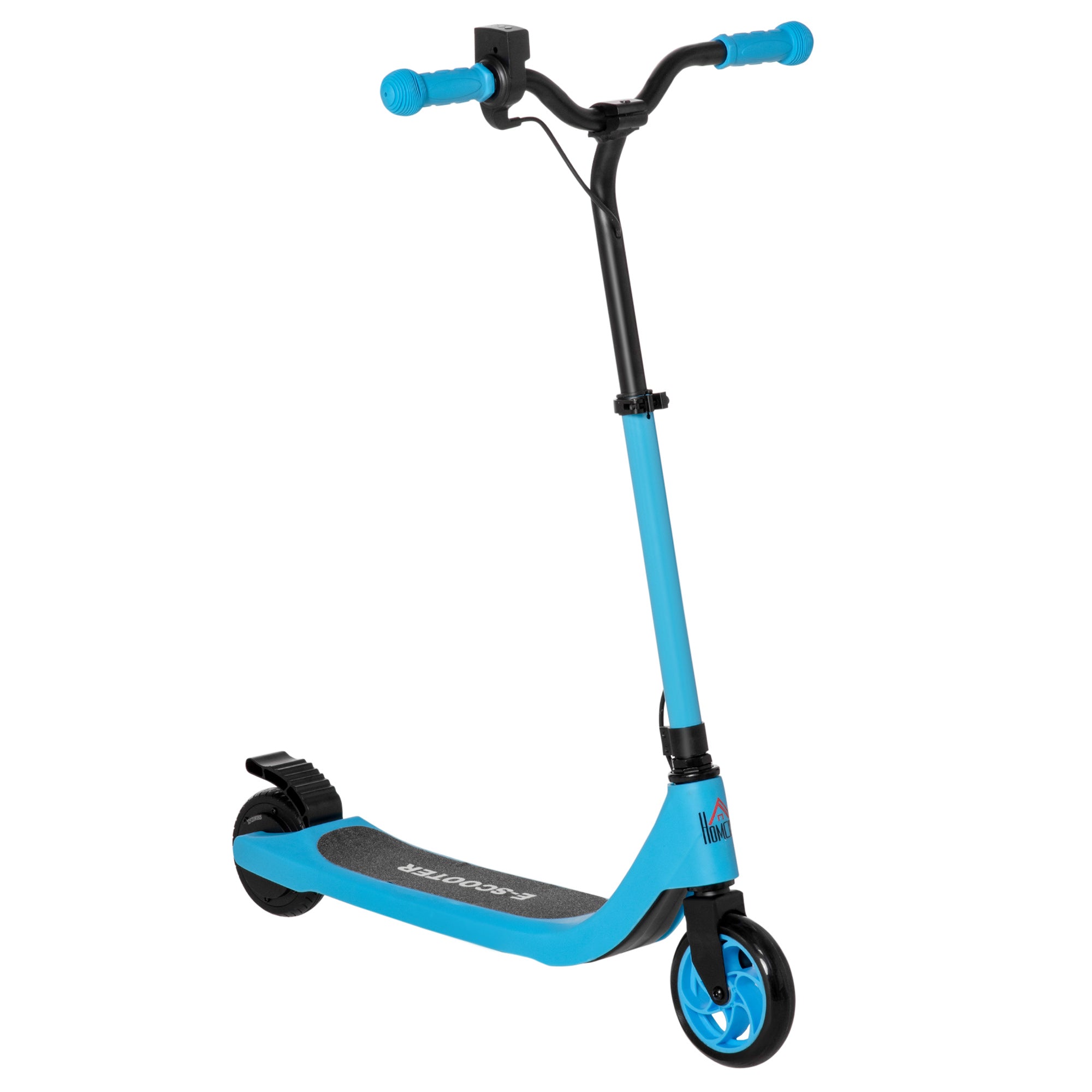 HOMCOM Electric Scooter, 120W Motor E-Scooter with Battery Display, Adjustable Height, Rear Brake for Ages 6+ Years - Blue - North Peak Garden Furniture