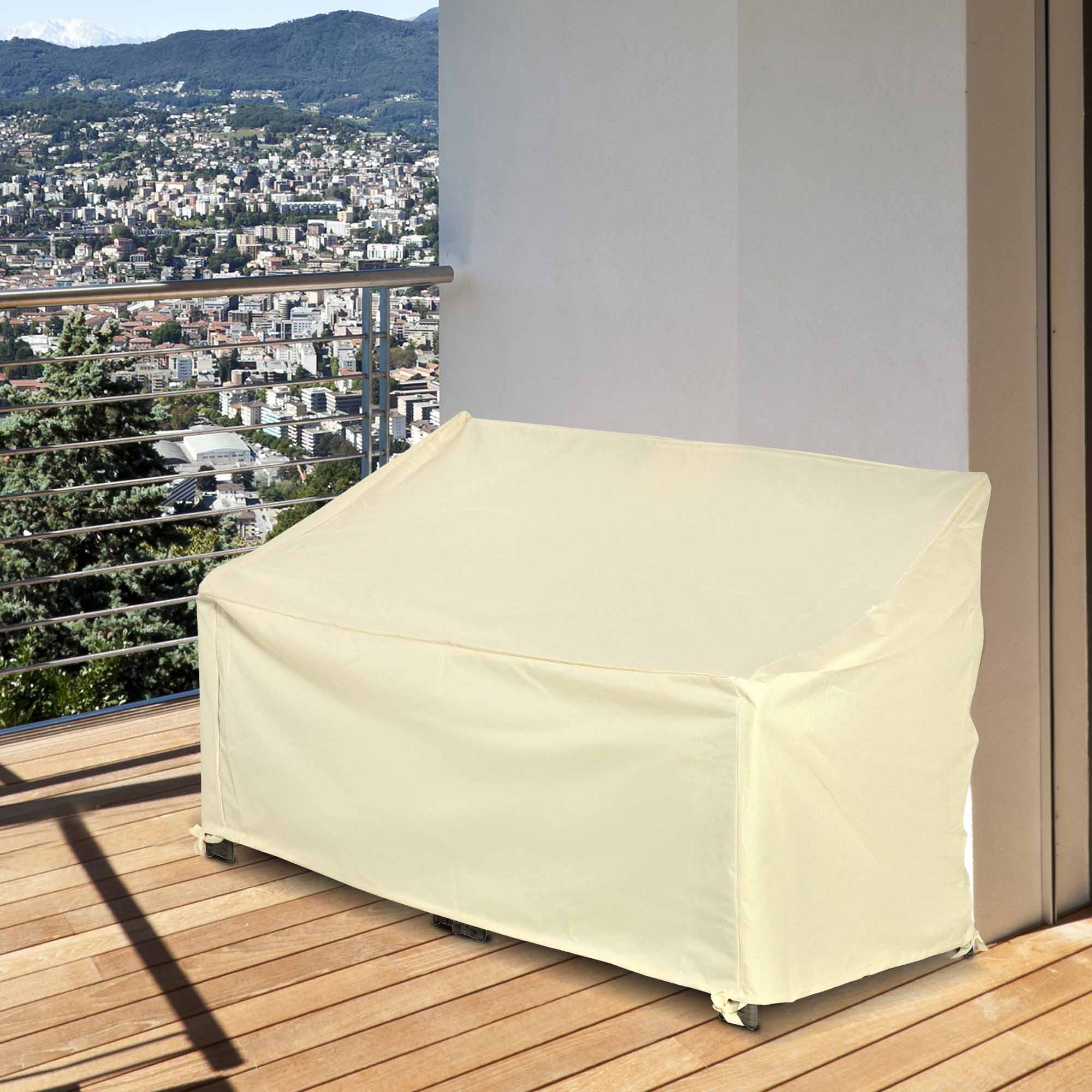 Outsunny 600D Oxford Patio Set Cover Outdoor Garden Rattan Furniture Protection Cover Protector Waterproof Anti-UV, 140x84x94cm - North Peak Garden Furniture