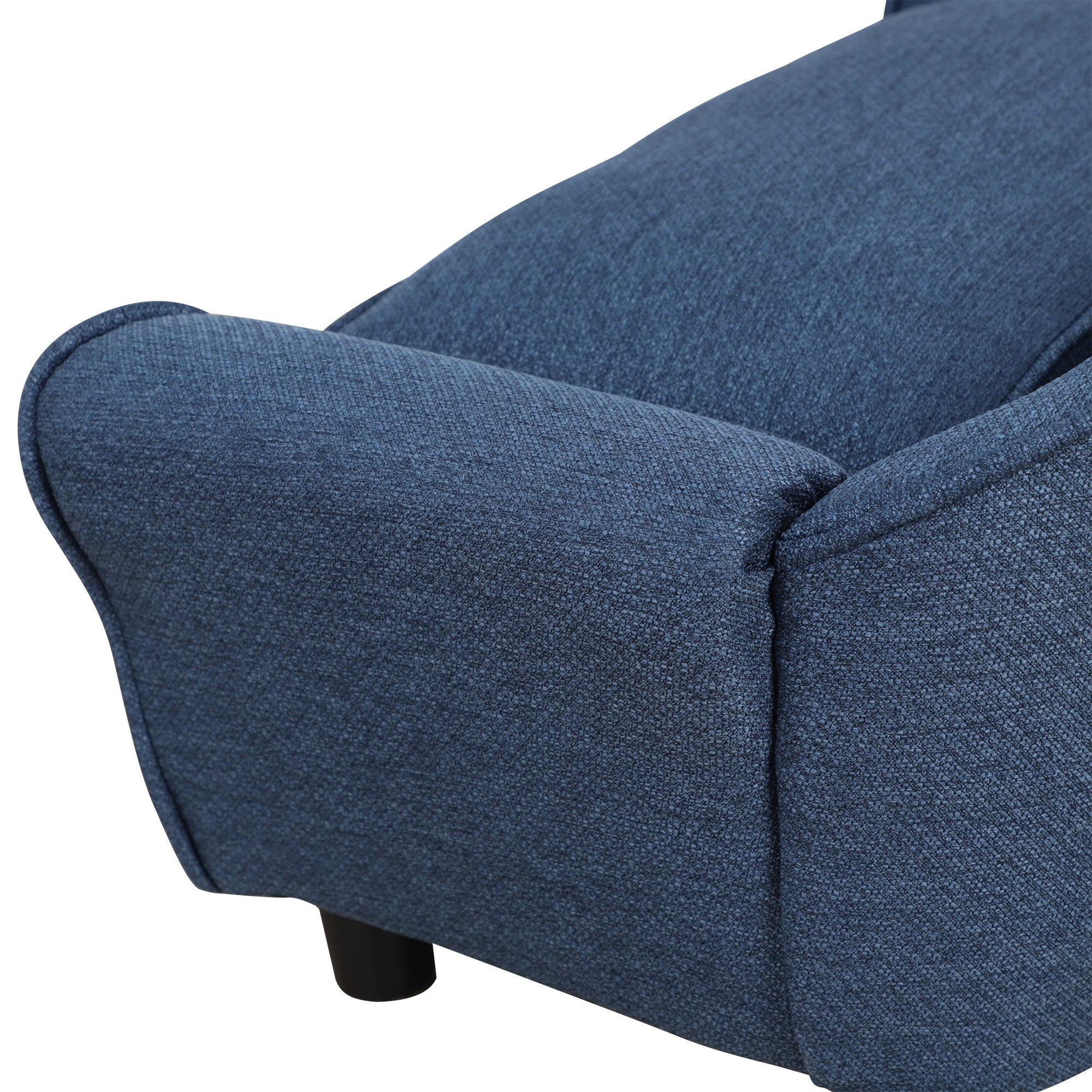PawHut Dog Sofa for XS and S Size Dogs, Pet Chair Couch with Thick Sponge Padded Cushion, Kitten Lounge Bed with Washable Cover, Wooden Frame - Blue - North Peak Garden Furniture