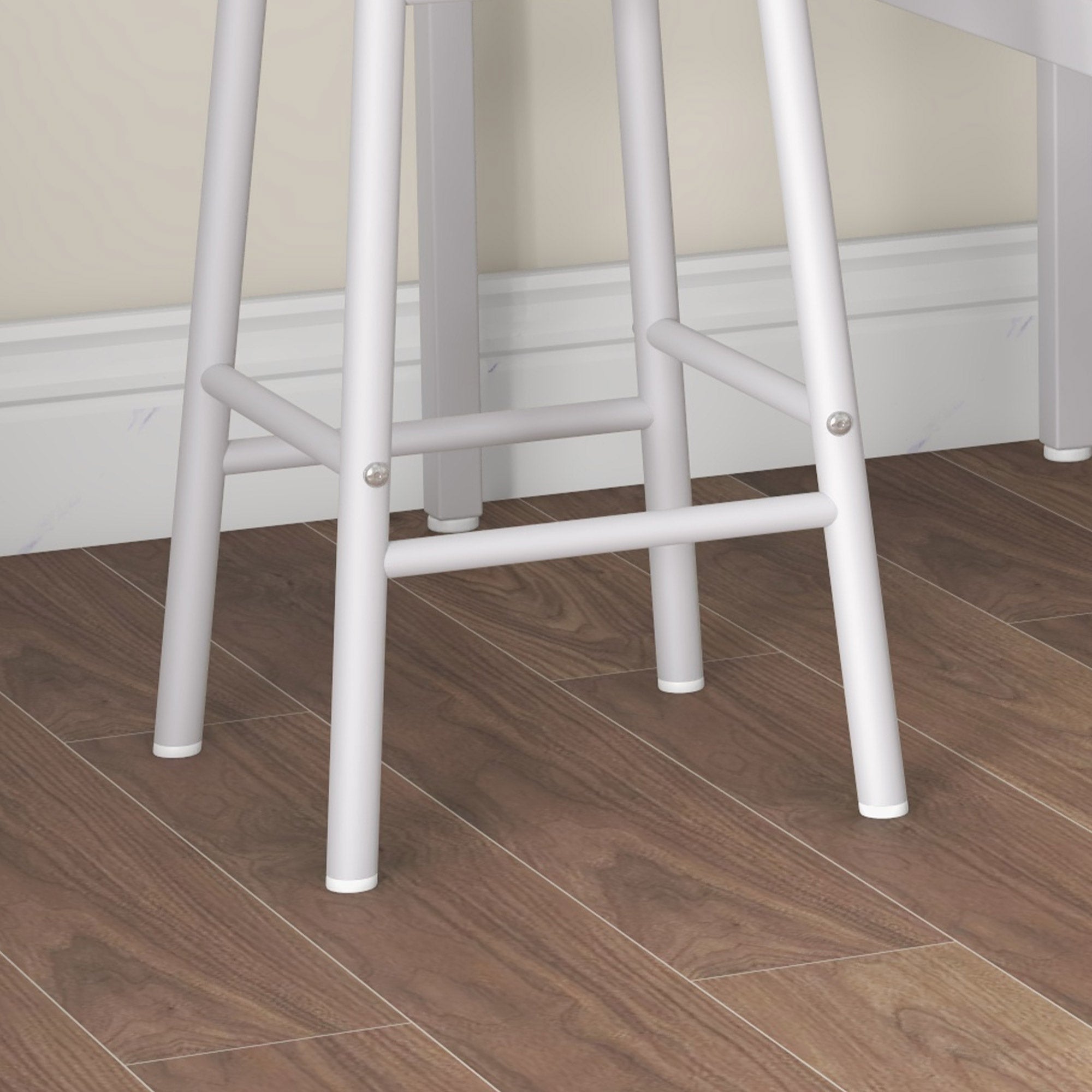 HOMCOM 3 Piece Bar Table Set with 2 Stools, Industrial Bar Table and Stool Set, Dining Table and Chair Set, Oak