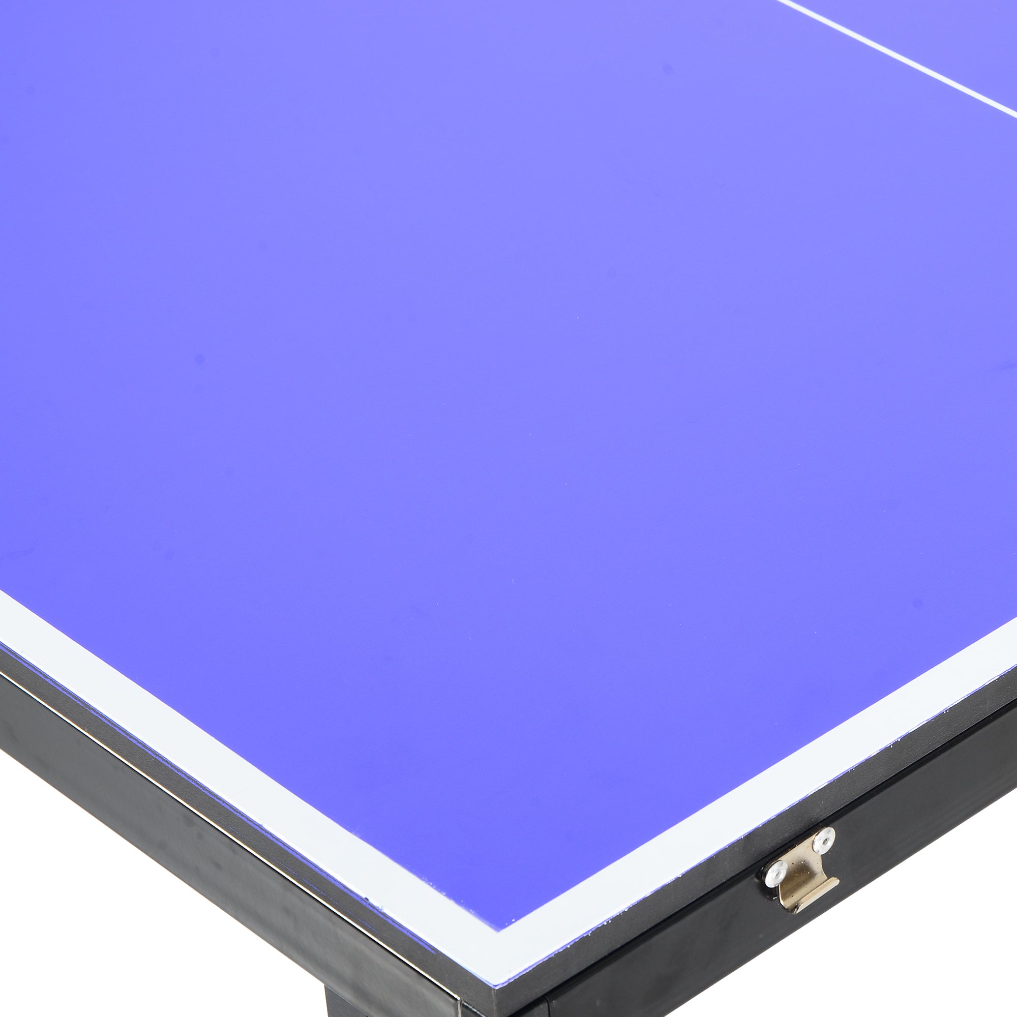 HOMCOM Folding 5ft Mini Compact Table Tennis Top Ping Pong Table Set Professional Net Games Sports Training Play Blue - North Peak Garden Furniture