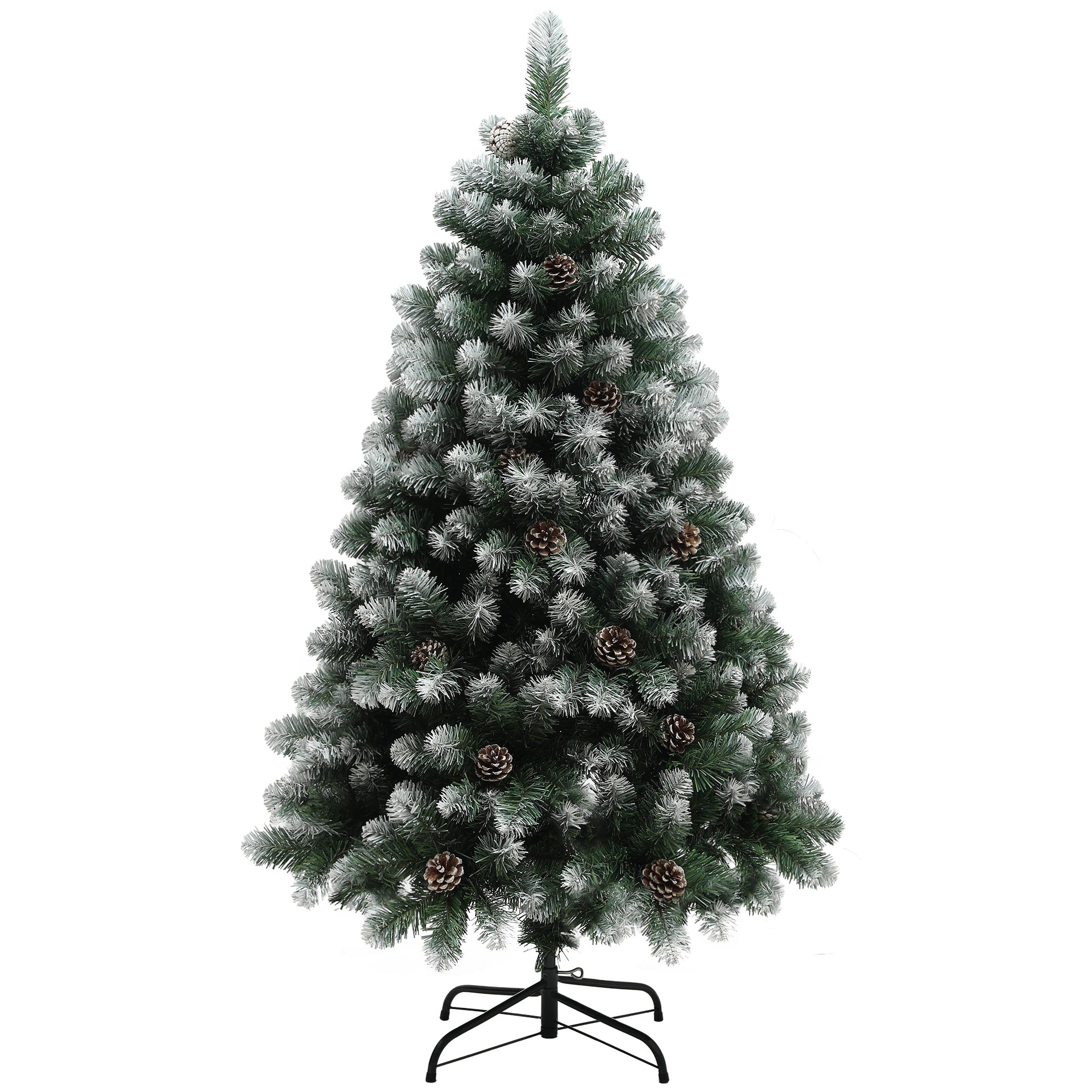 HOMCOM 5ft Snow-Dipped Artificial Pine Christmas Tree - North Peak Garden Furniture