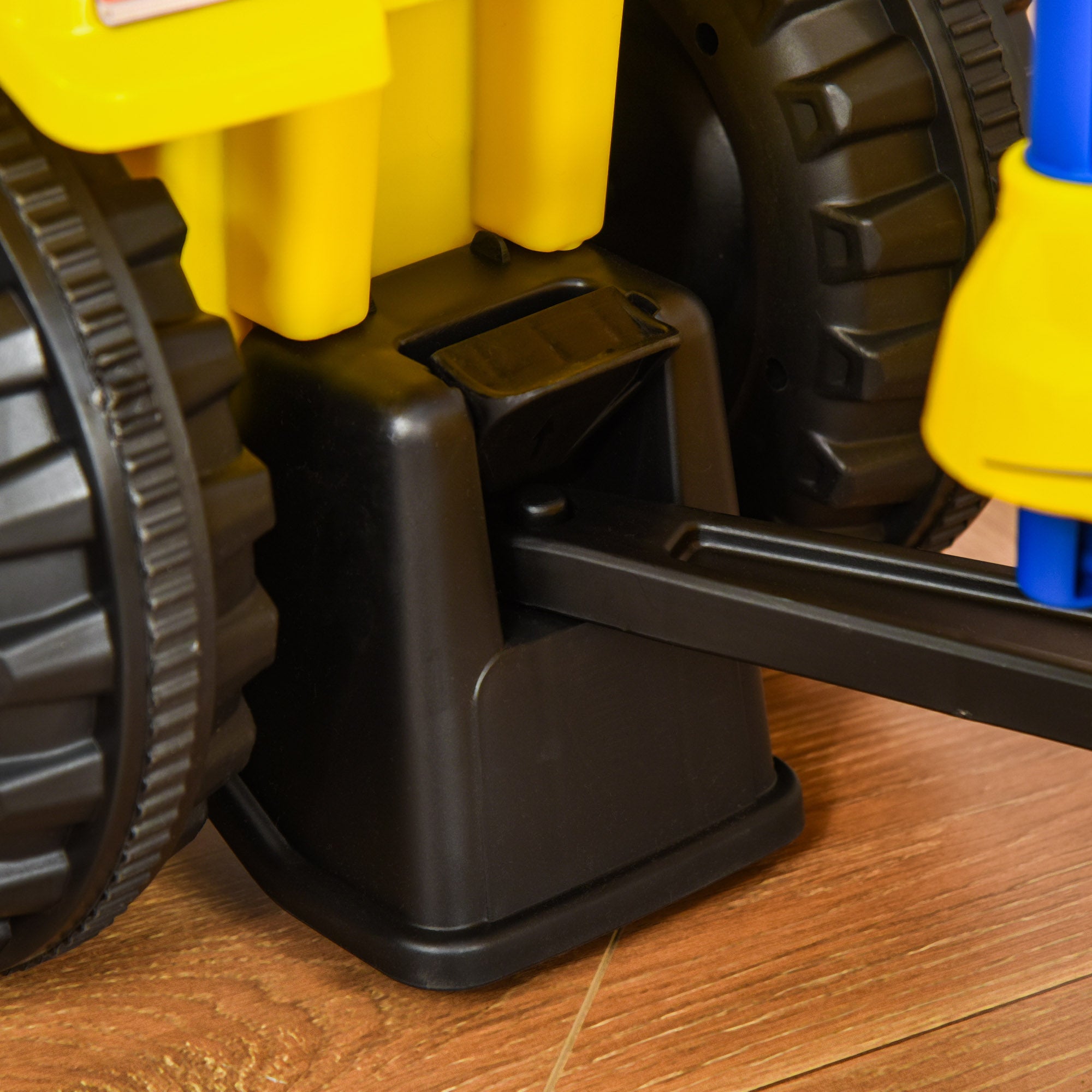 HOMCOM Ride On Tractor Toddler Walker Foot To Floor Slider w/ Horn Storage Steering Wheel for 1-3 Years Old Yellow - North Peak Garden Furniture