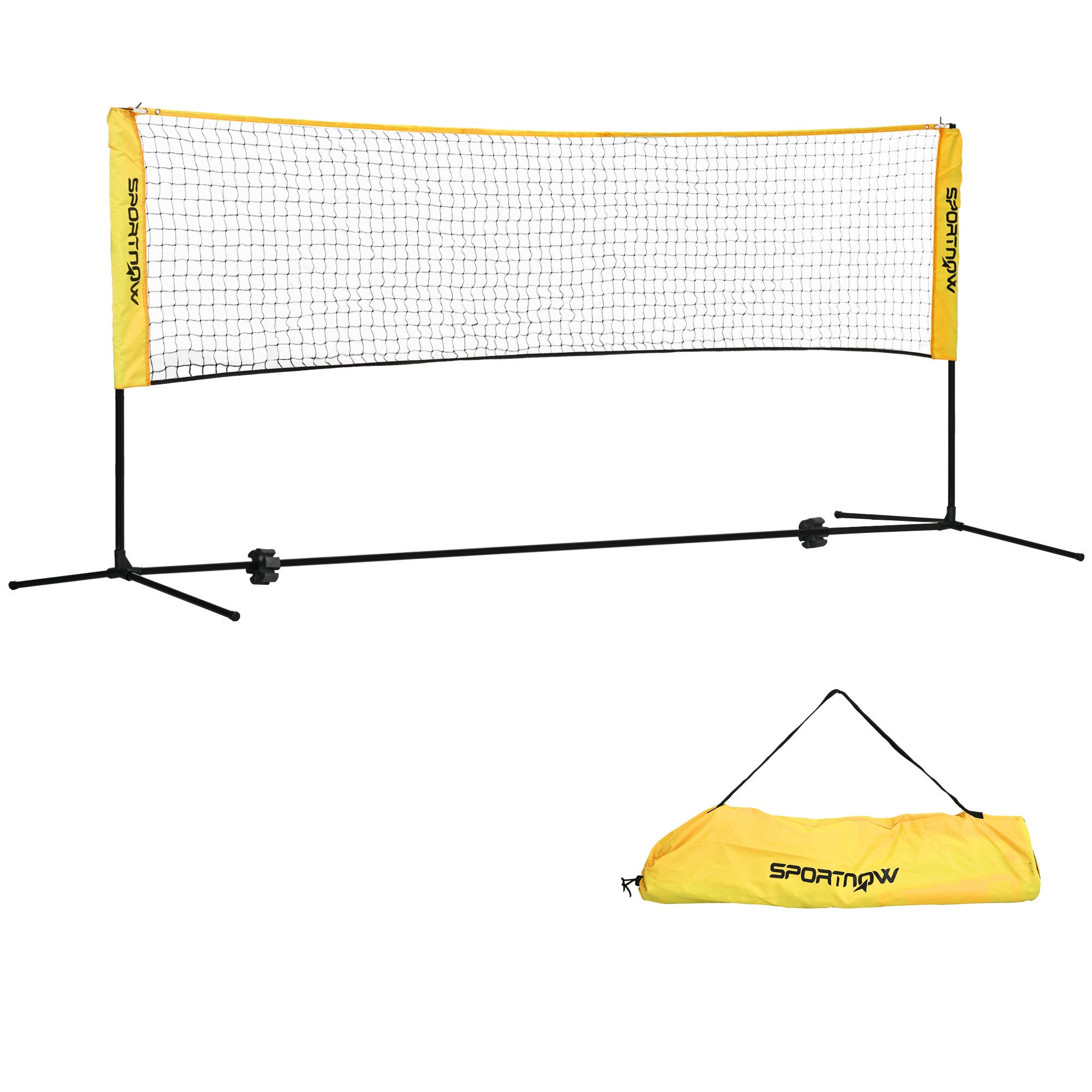 SPORTNOW 3m Badminton Net, Height Adjustable Outdoor Sports Net, with Carry Bag, for Tennis, Pickleball, Volleyball