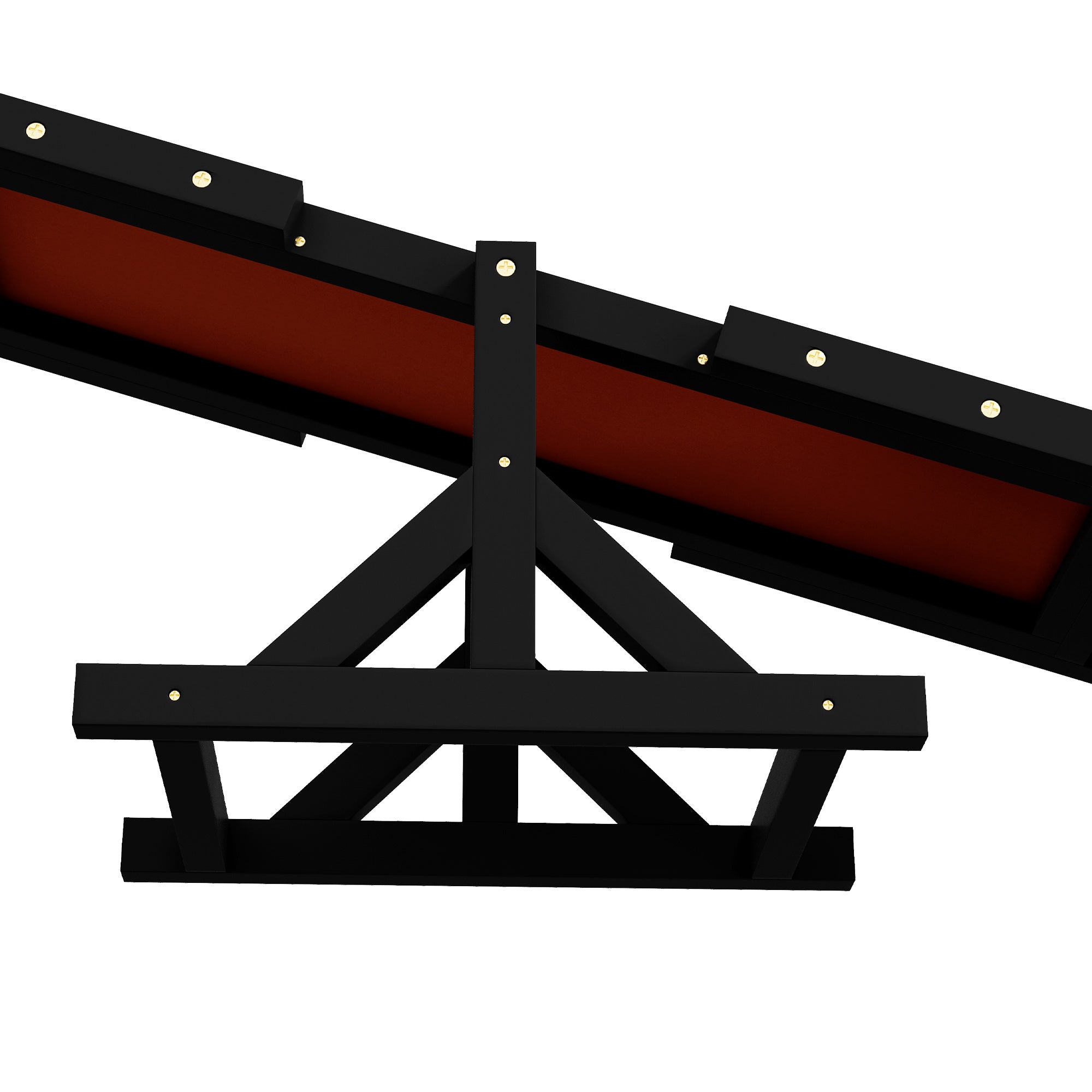 PawHut Wooden Pet Seesaw for Big Dogs, Dog Agility Equipment with Anti-Slip Surface - Black - North Peak Garden Furniture