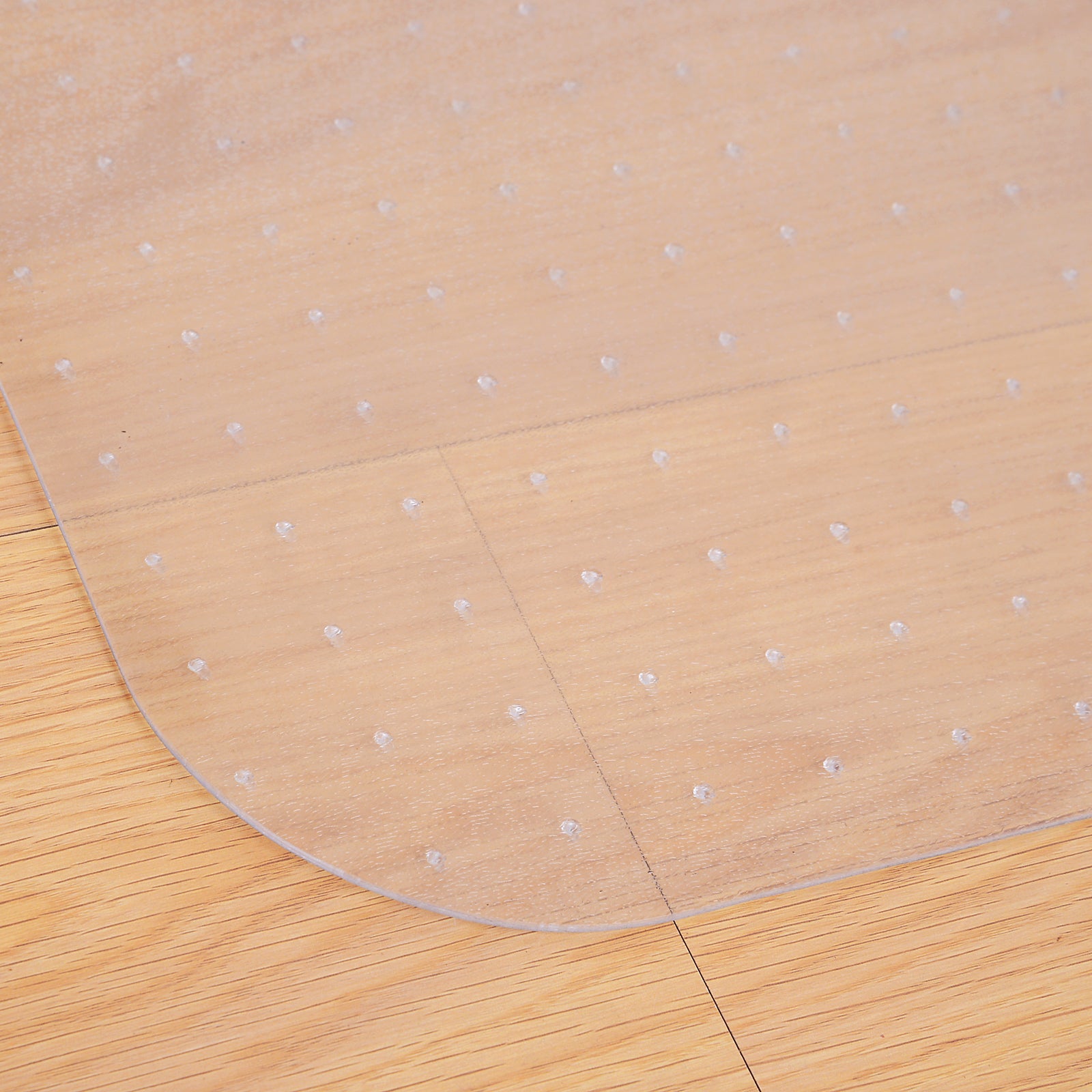 HOMCOM Office Carpet Protector Chair Mat Clear Spike Non Slip Studs Frosted Lipped - North Peak Garden Furniture
