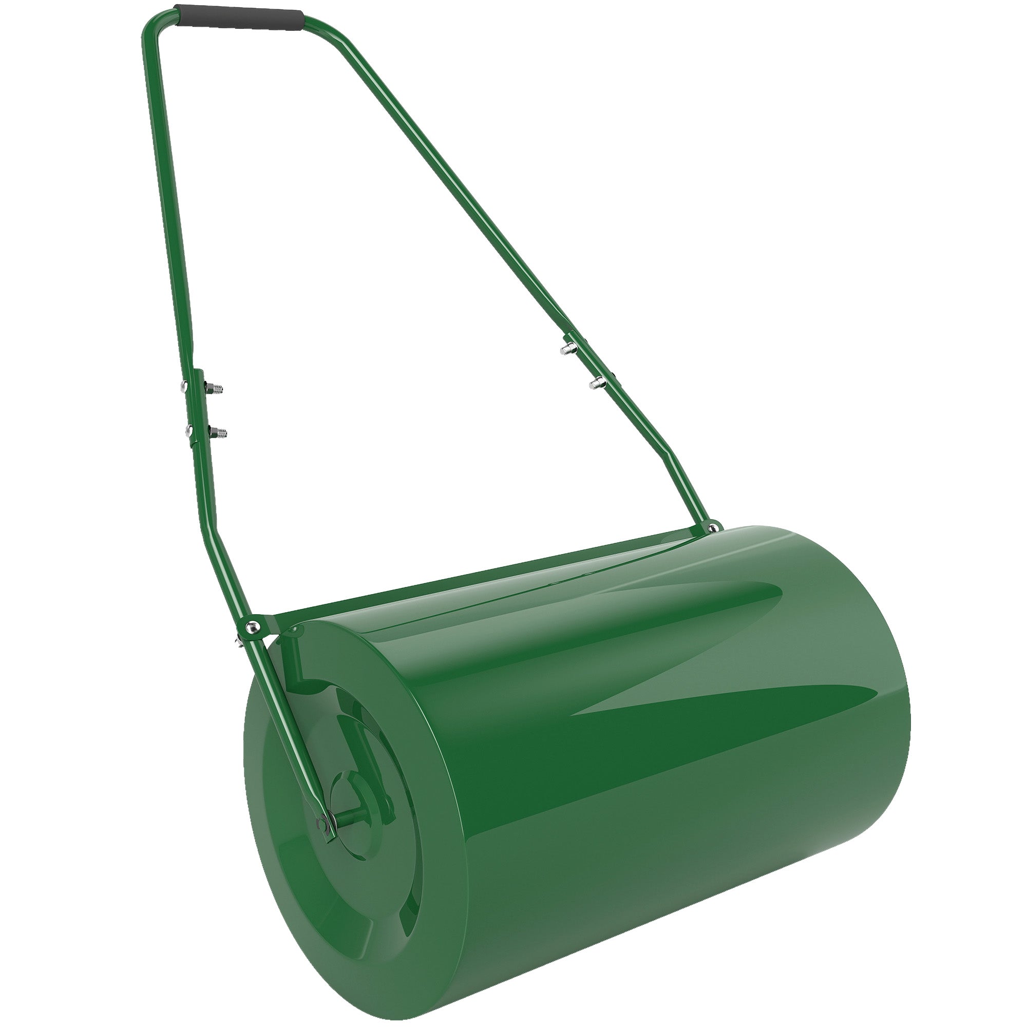 Outsunny 63 L Heavy Duty Water Or Sand Filled Φ30cm Garden Steel Lawn Roller Drum - Dark Green