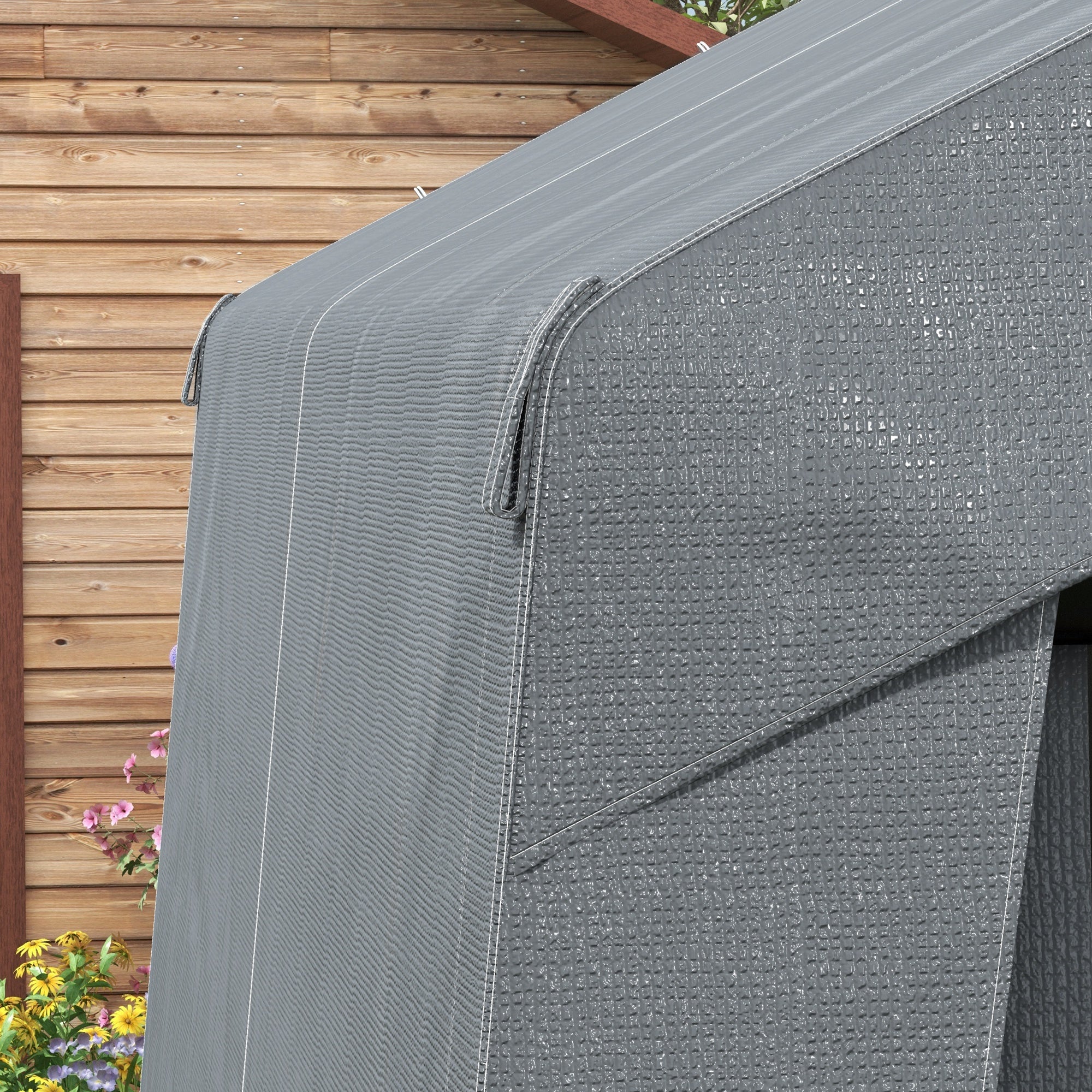 Outsunny 3.6 x 2.1m Portable Outdoor Shed, with Window - Dark Grey