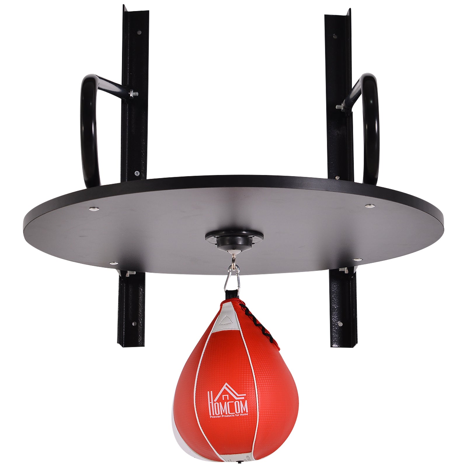 HOMCOM Wall-mounted Punching Ball Height Adjustable Hanging Speedball Platform Set Frame Stand Boxing Sports - North Peak Garden Furniture