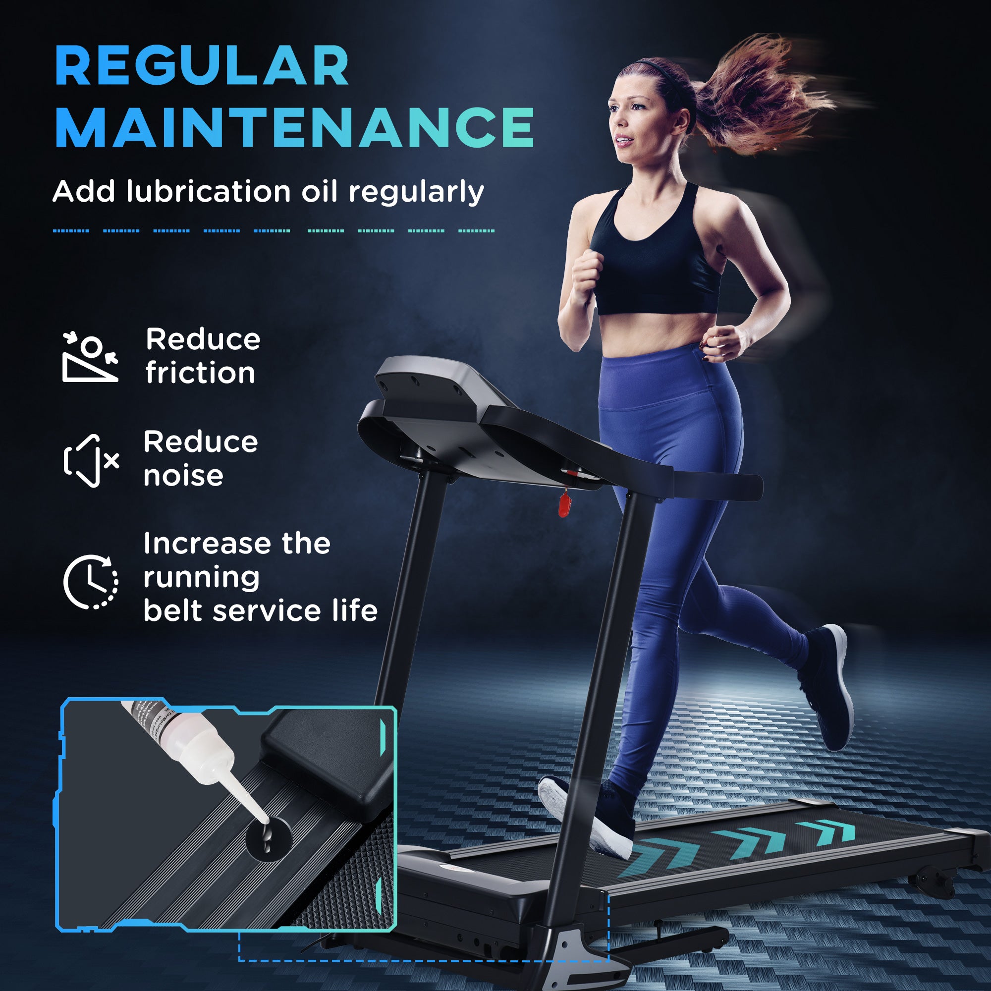 HOMCOM Folding Treadmill, 2.0HP Incline Treadmill Running Machine, 12.8 km/h, with LED Display, Manual Incline, 12 Preset Programs, Drink & Phone Holder for Home Gym Fitness - North Peak Garden Furniture