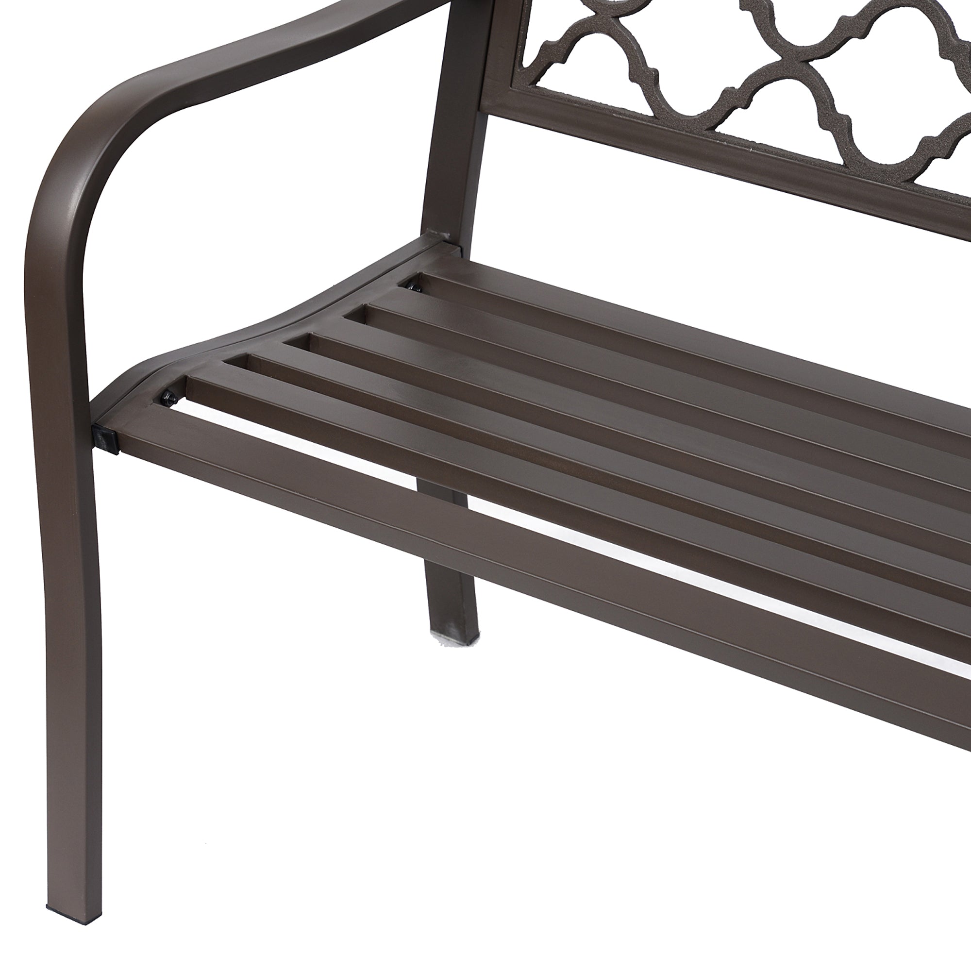 Outsunny Antique Style Outdoor Cast Iron Front Porch Bench Path Chair Seat Outdoor - North Peak Garden Furniture