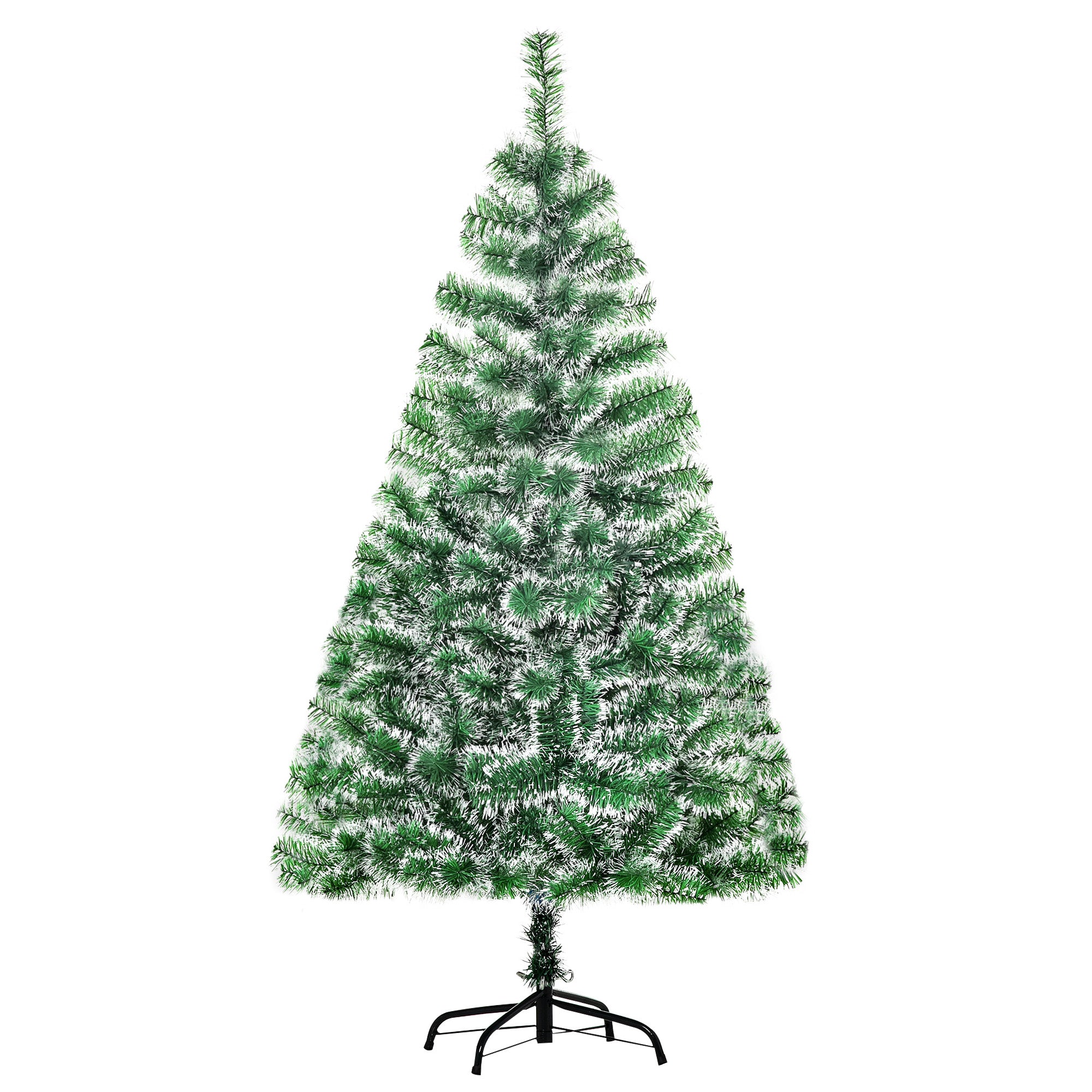 HOMCOM 5FT Indoor Christmas Tree Artificial Decoration Xmas Gift with Metal Stand Branch Tips