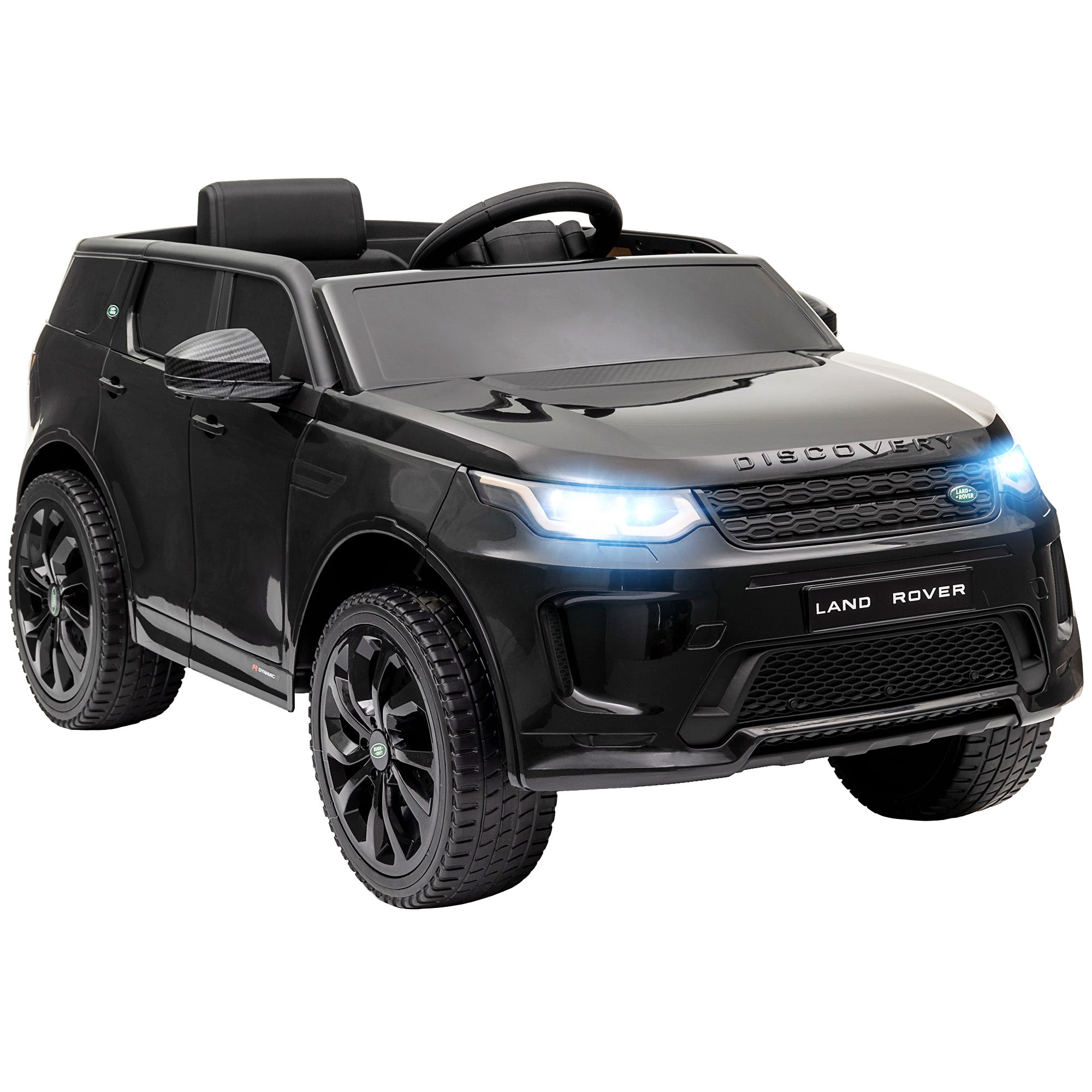 AIYAPLAY Land Rover Discovery Sport Licensed 12V Kids Ride on Car w/ Remote Control, Lights Music Horn, for 3-6 Years Black - North Peak Garden Furniture