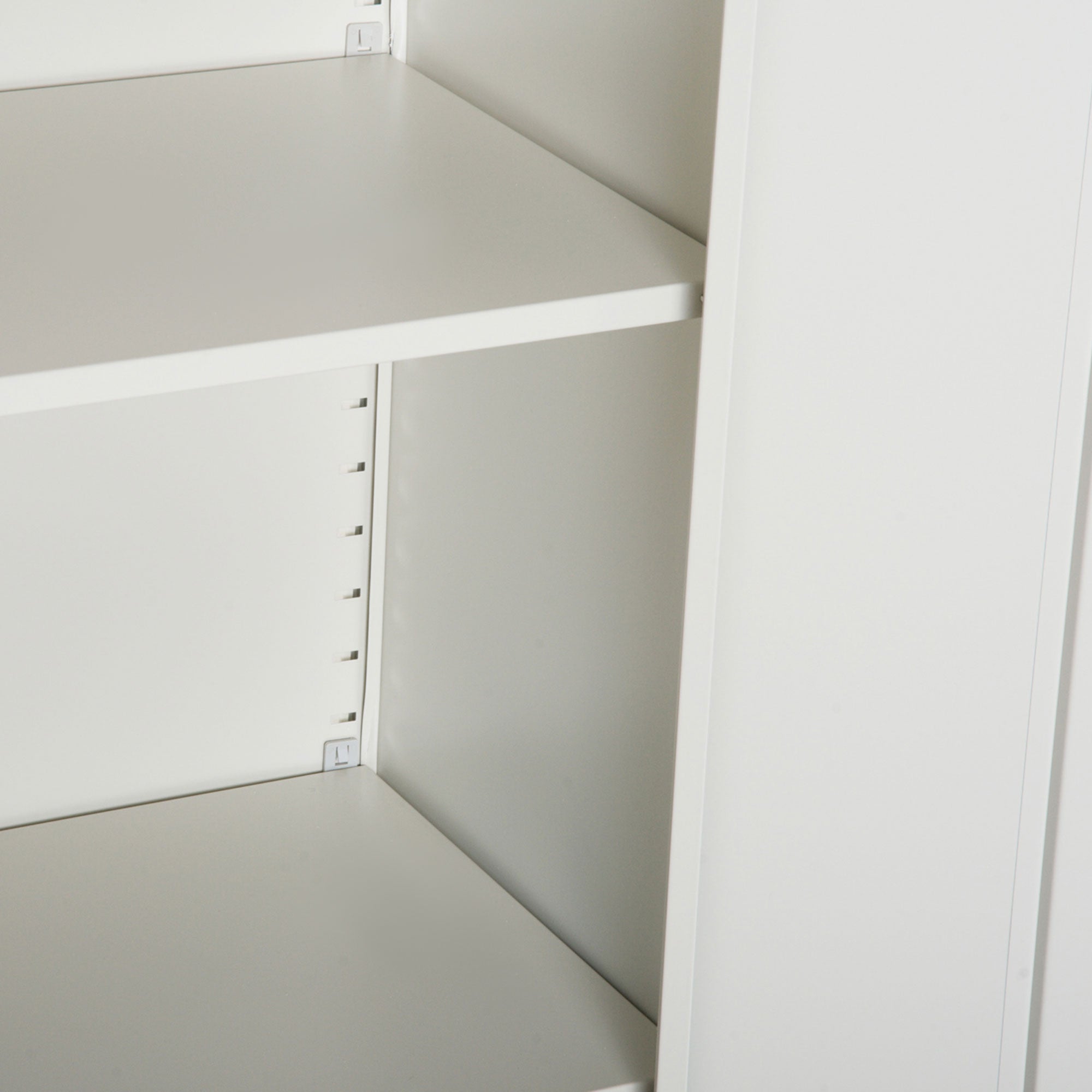 Vinsetto Cool Rolled Steel Tall Office Lockable Filing Cabinet 2 Doors 4 Internal Adjustable Shelves Bookcase Cabinet Storage Unit 80 L x 40 W x 184 cm - North Peak Garden Furniture
