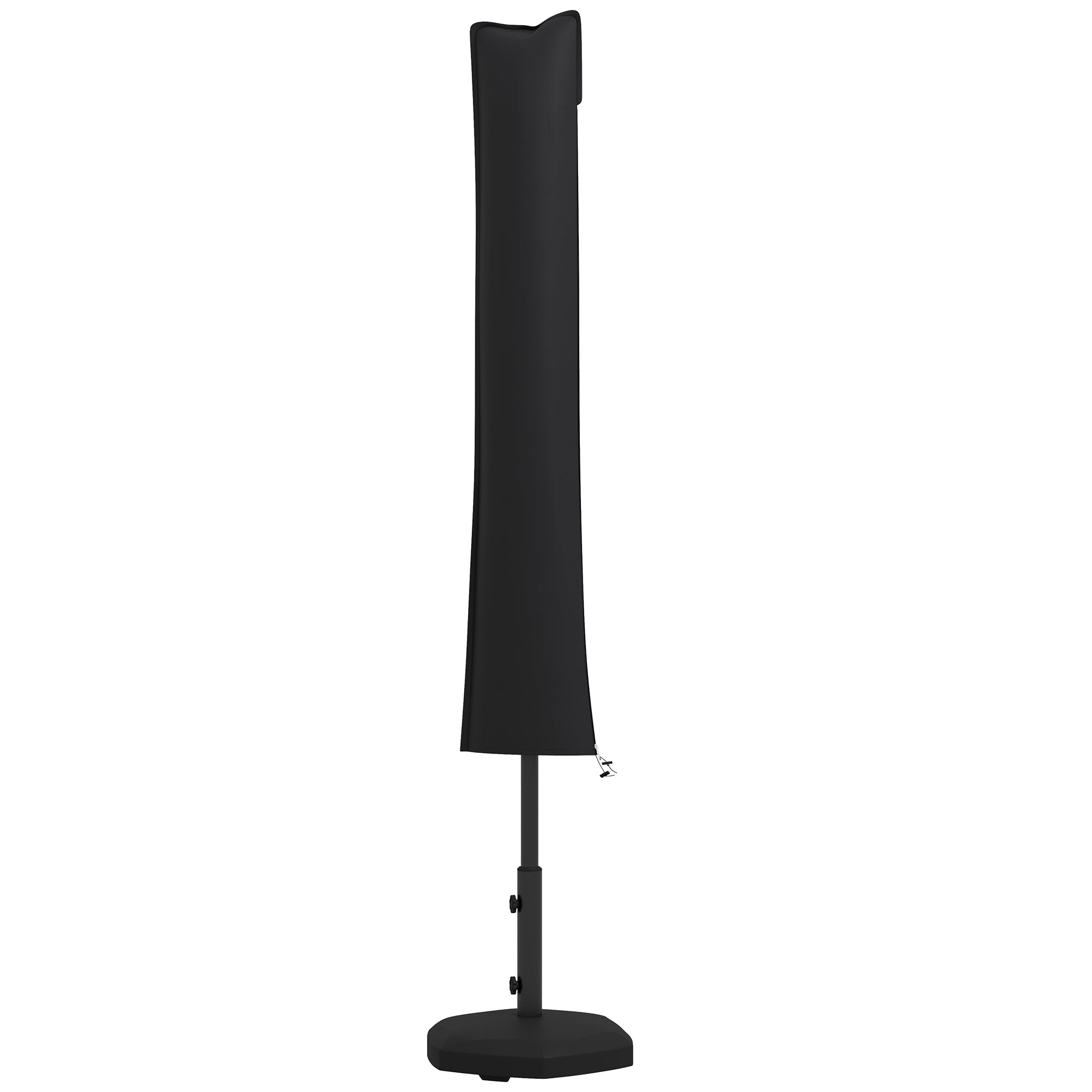 Outsunny Parasol Cover, Cantilever Umbrella Cover, Banana Umbrella Cover with Zipper for Outdoor Garden, Patio, Black - North Peak Garden Furniture