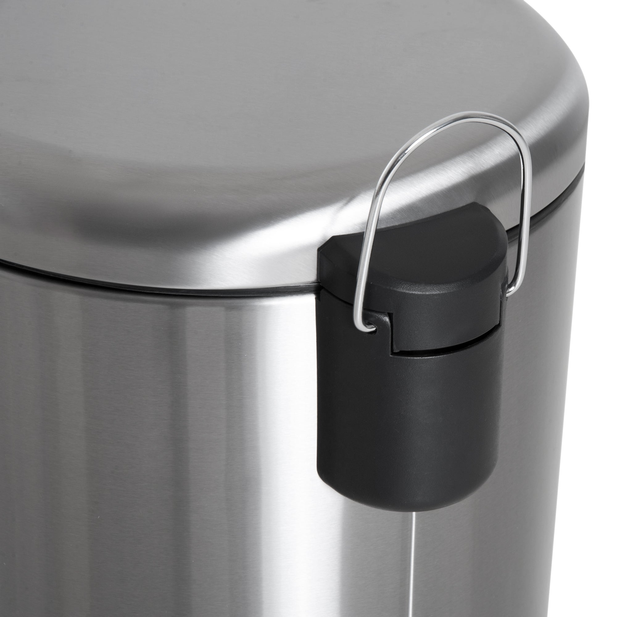 HOMCOM Foot Pedal Bin Stainless Steel Metal Waste Rubbish Lid Kitchen Garbage 30L Silver - North Peak Garden Furniture