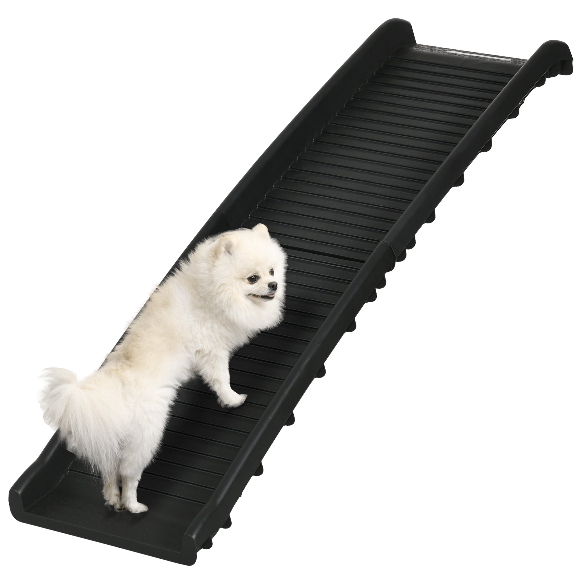 PawHut Foldable Pet Ramp Dog Car Ramp for SUVs, Cars - Black - North Peak Garden Furniture