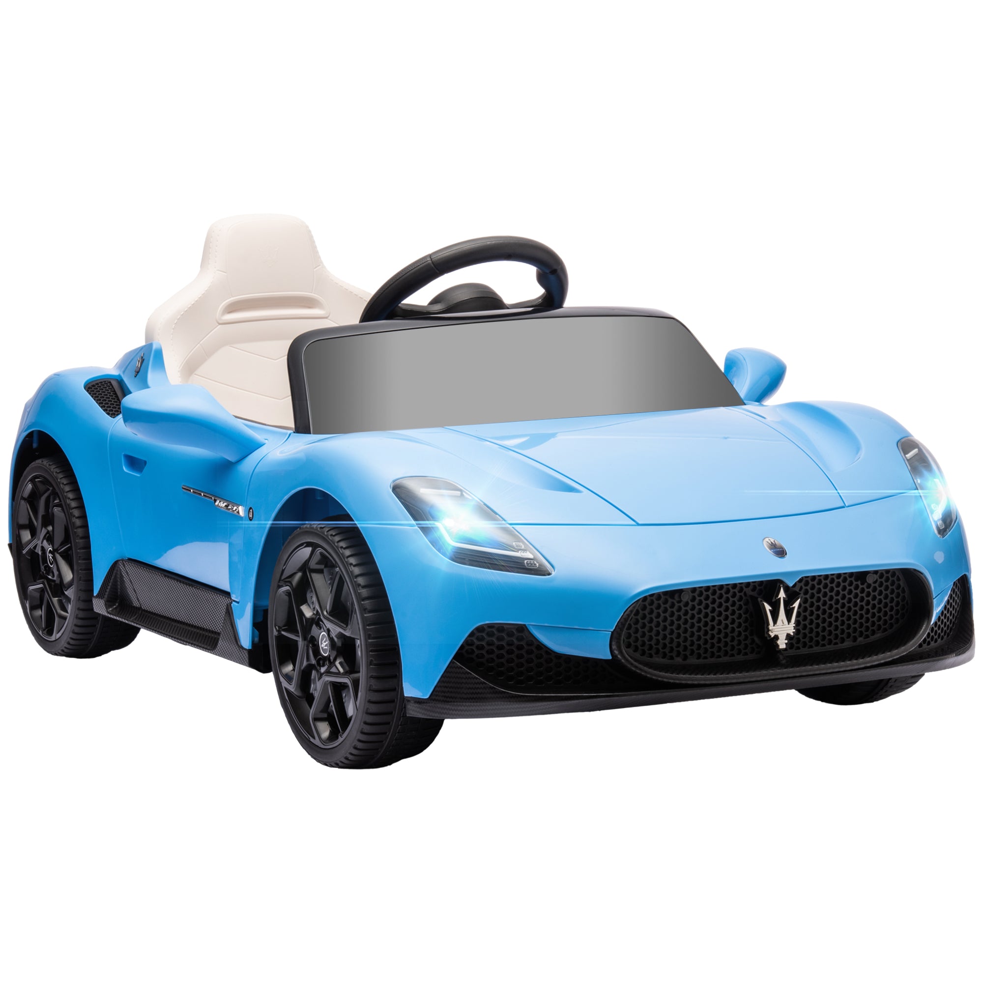 AIYAPLAY Maserati MC20 Licensed 12V Kids Electric Ride on Car with Remote Control, Spring Suspension, Blue