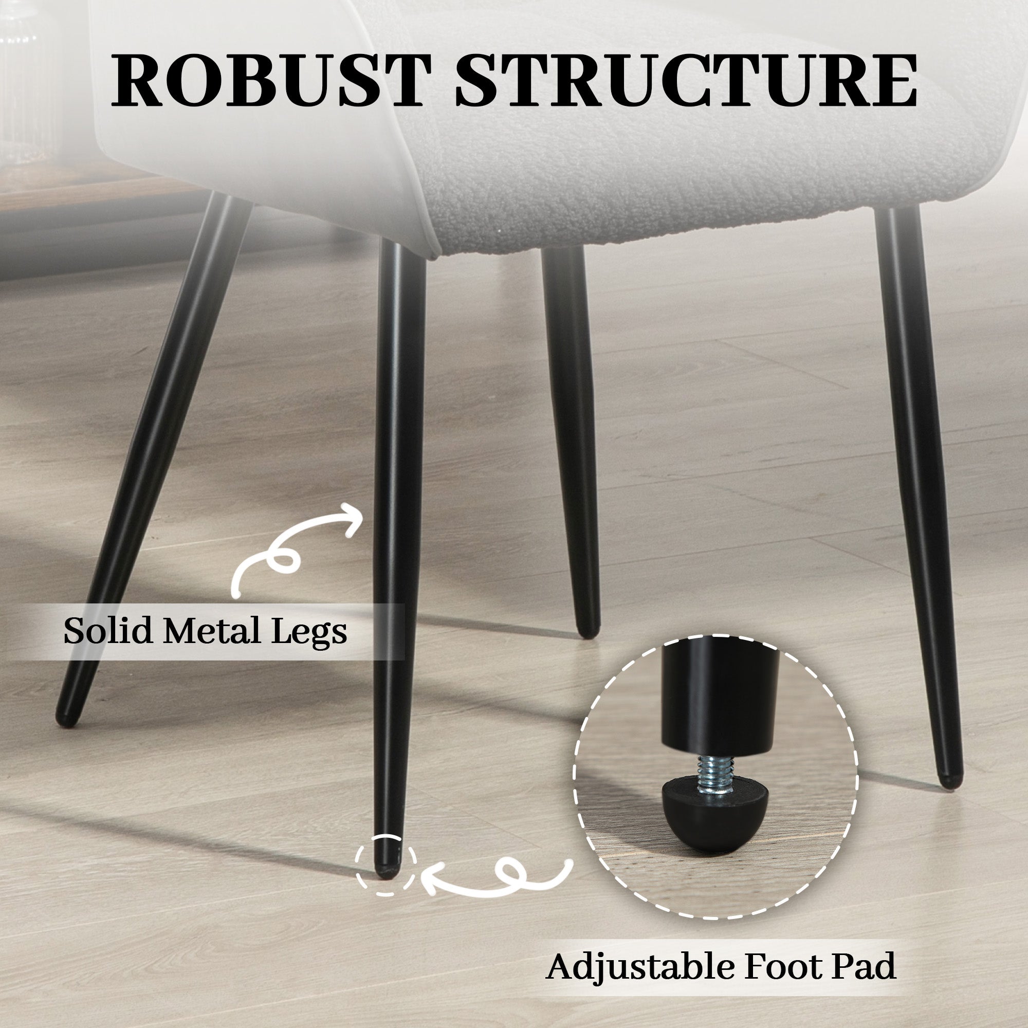 HOMCOM Accent Chair with Foot Pads, Upholstered Armchair with Chenille Fabric Front and PU Back, Occasional Chair for Living Room Bedroom, Black - North Peak Garden Furniture