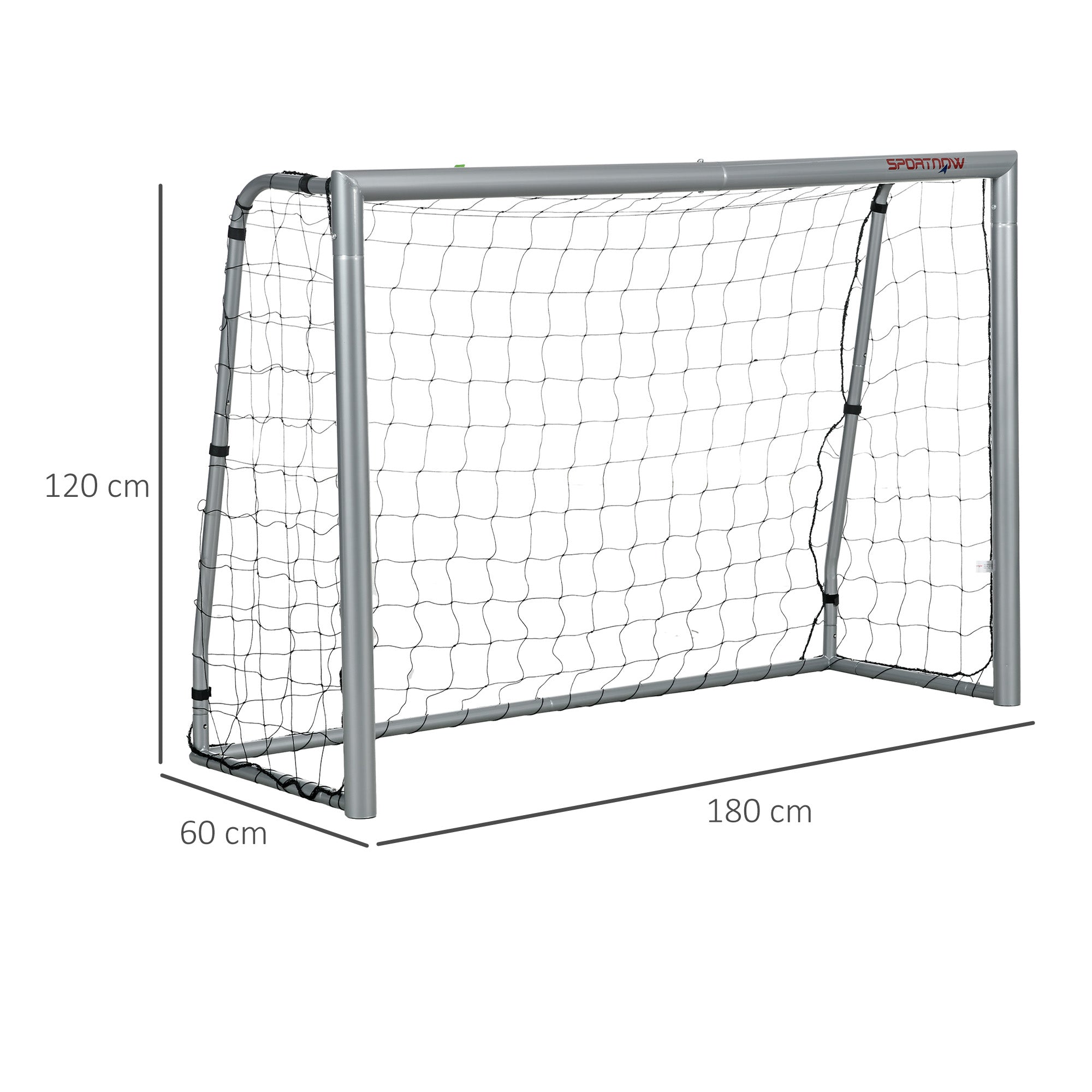 SPORTNOW 6ft x 4ft Football Goal, Set of 2 Football Net for Garden, Training Goal with Ground Stakes, Steel Frame - North Peak Garden Furniture