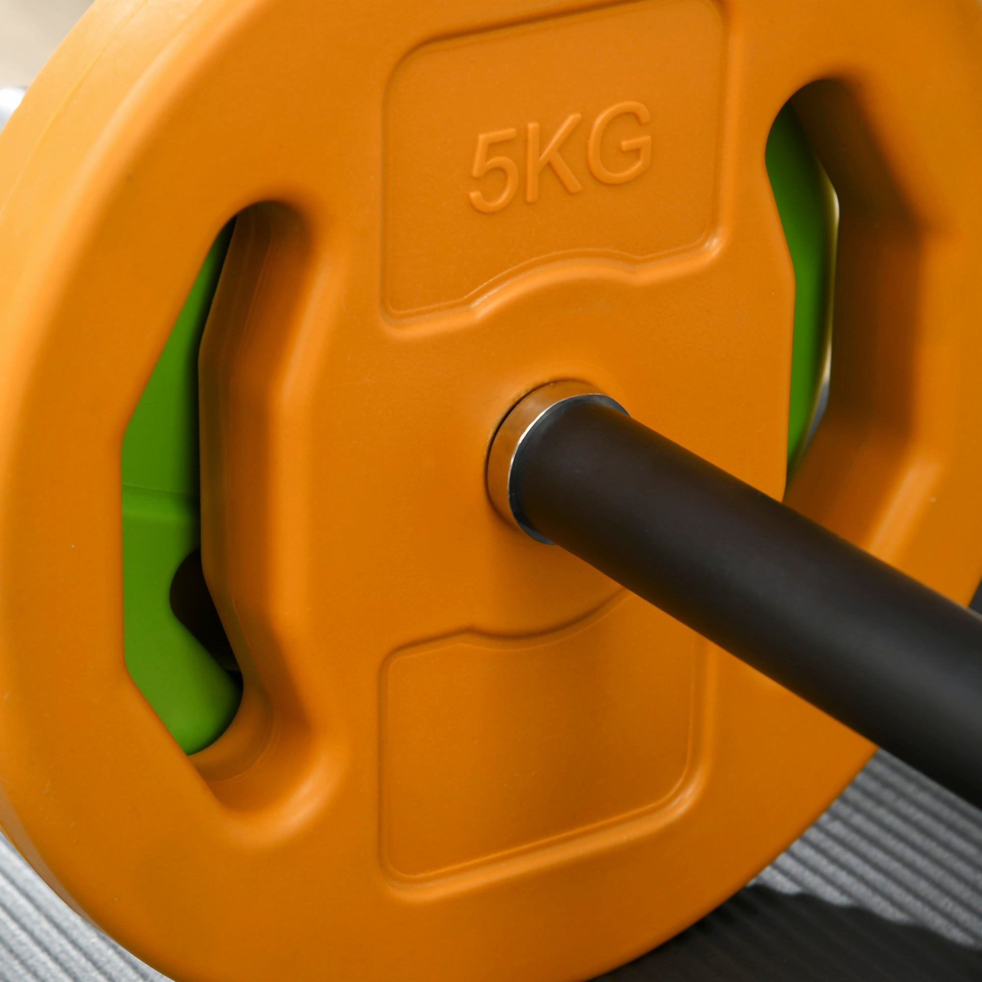 HOMCOM 20kg Barbell Weights Set, Adjustable Weights with Non-slip Handle, for Women and Men Home Gym Exercise Weight Strength Training - North Peak Garden Furniture