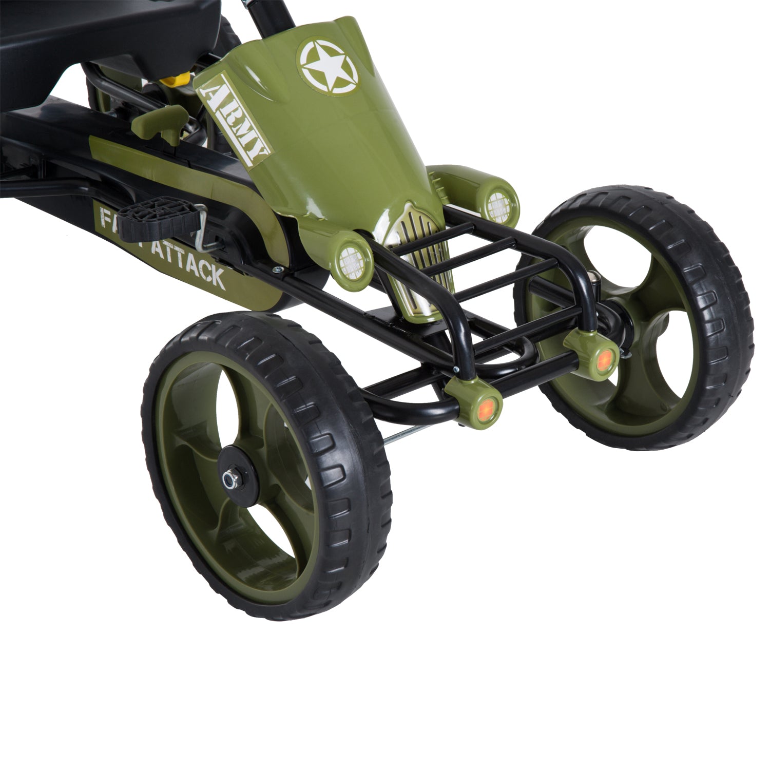 HOMCOM Kids Children Pedal Go Kart Ride On Racer Braking System Adjustable Seat Green - North Peak Garden Furniture