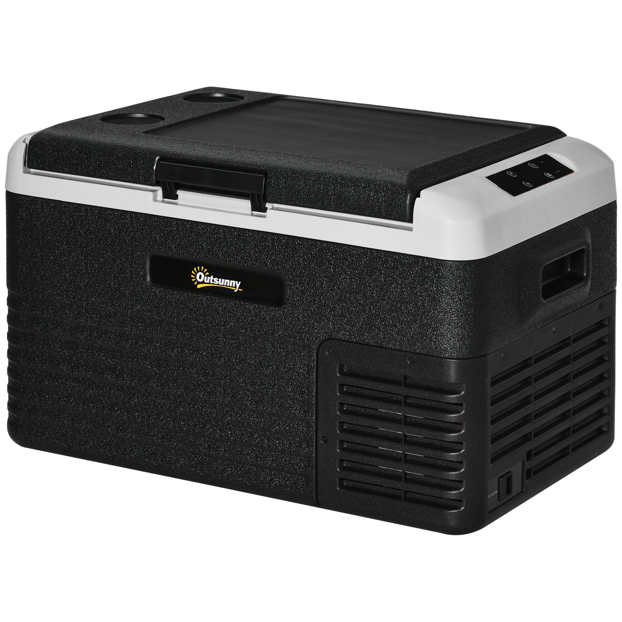 Outsunny 30L Car Refrigerator, Portable Compressor Car Fridge Freezer, Electric Cooler Box with 12/24V DC and 110-240V AC for Camping, Driving, Picnic, Down to -20℃ - North Peak Garden Furniture