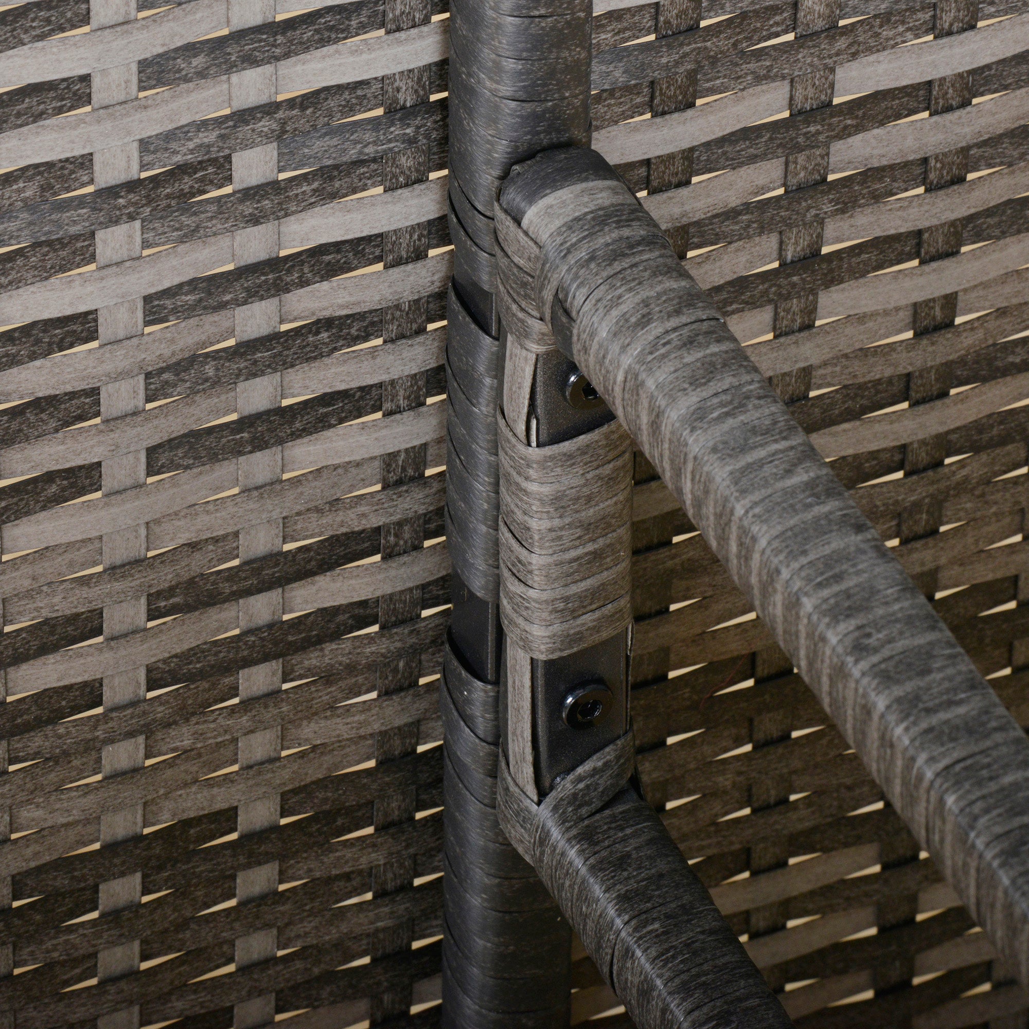 Outsunny 8 Seater Patio wicker Sofa Set ,Outdoor Couch with Table & Cushions, Grey