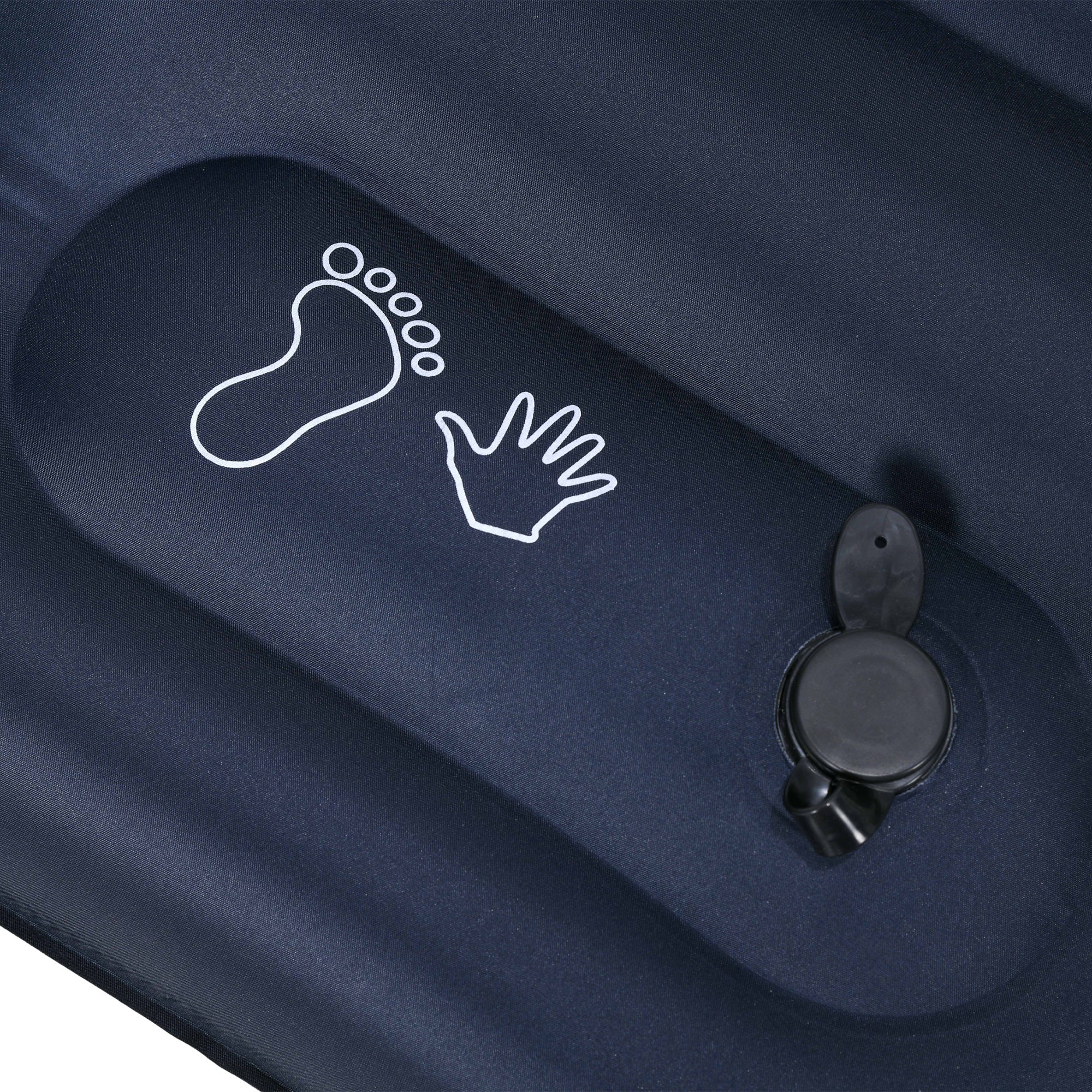 Outsunny Double Inflatable Mattress, with Built-In Pump - Blue - North Peak Garden Furniture
