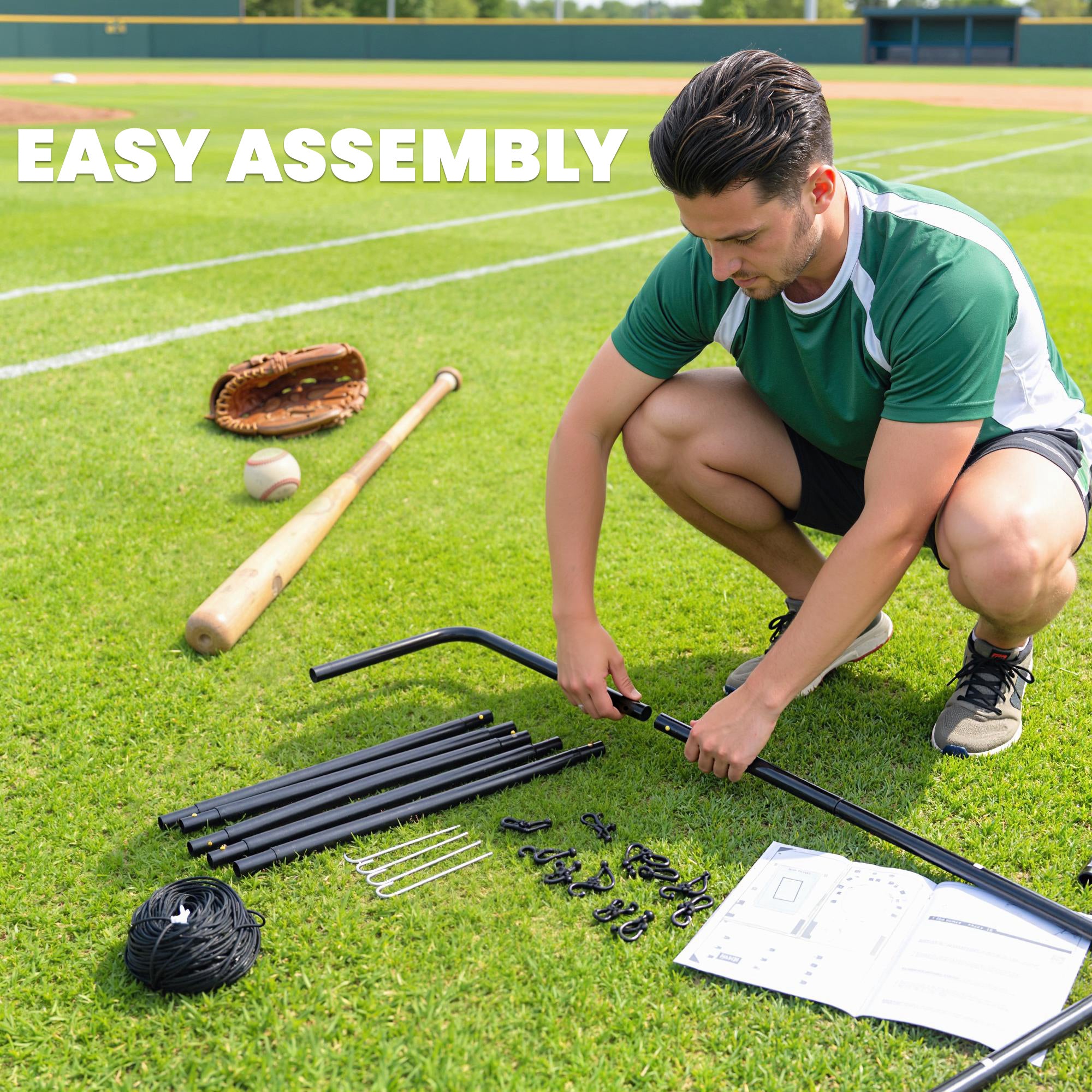 HOMCOM Baseball Rebounder Net Teens Adults Game Spot Softball Training Aid Practise Target Strike Shot Goal Play