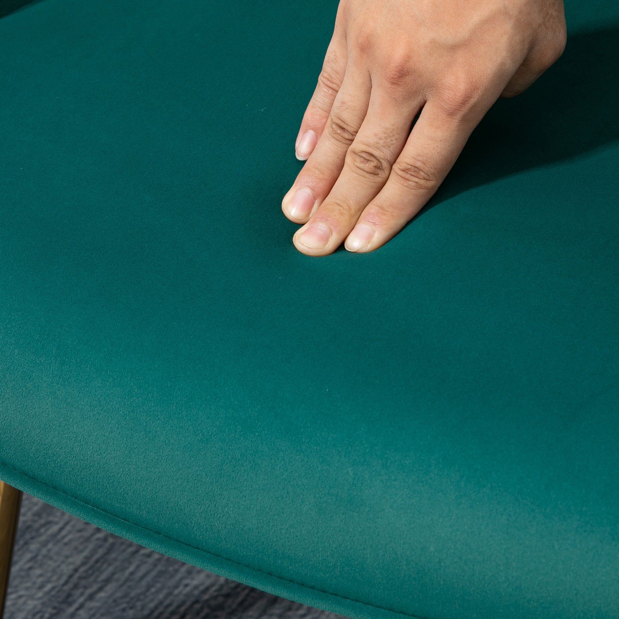 HOMCOM Modern Armchair with Footstool, Upholstered Accent Chair with Ottoman, Steel Legs, Velvet Wingback Chair for Living Room, Bedroom, Home Study, Dark Green - North Peak Garden Furniture