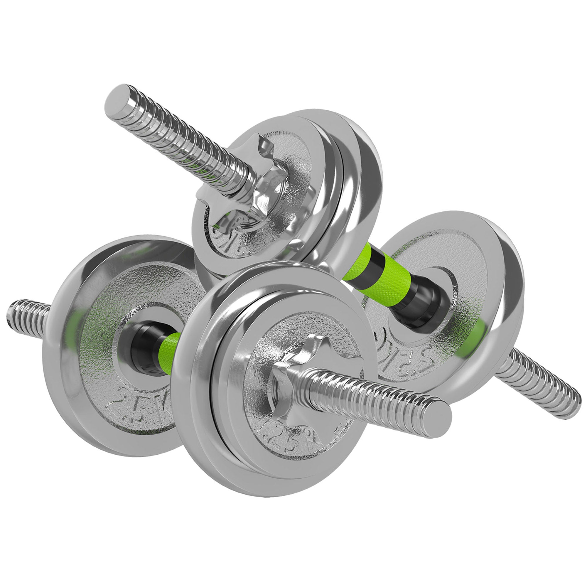 SPORTNOW 20kg Adjustable Weights Dumbbells Set, 2-in-1 Dumbbells and Barbell with Non-slip Handle, Free Weights Set for Home Gym Weight Lifting and Strength Training