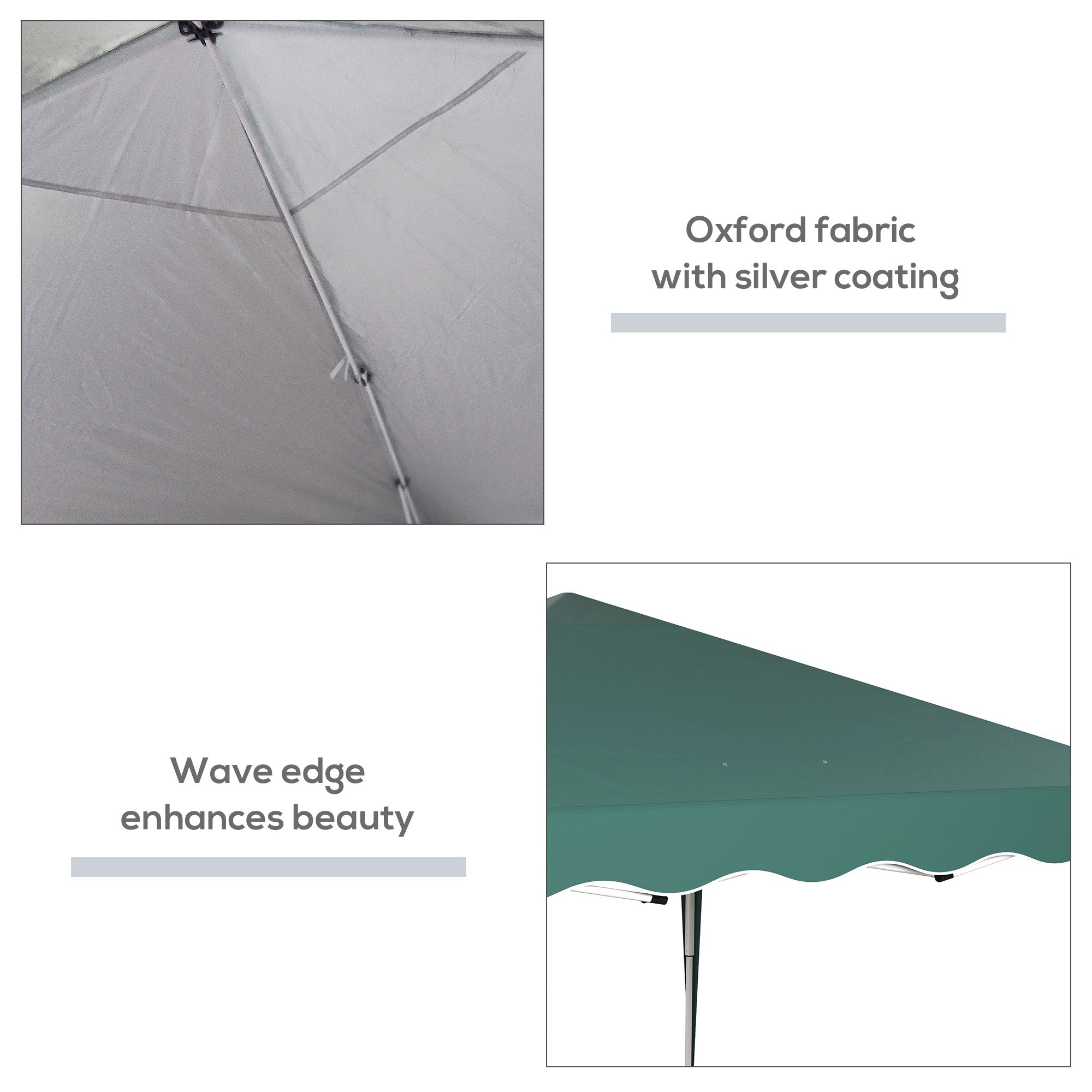 Outsunny 3 x 3cm Adjustable Height Pop-Up Gazebo, with Bag - Green - North Peak Garden Furniture