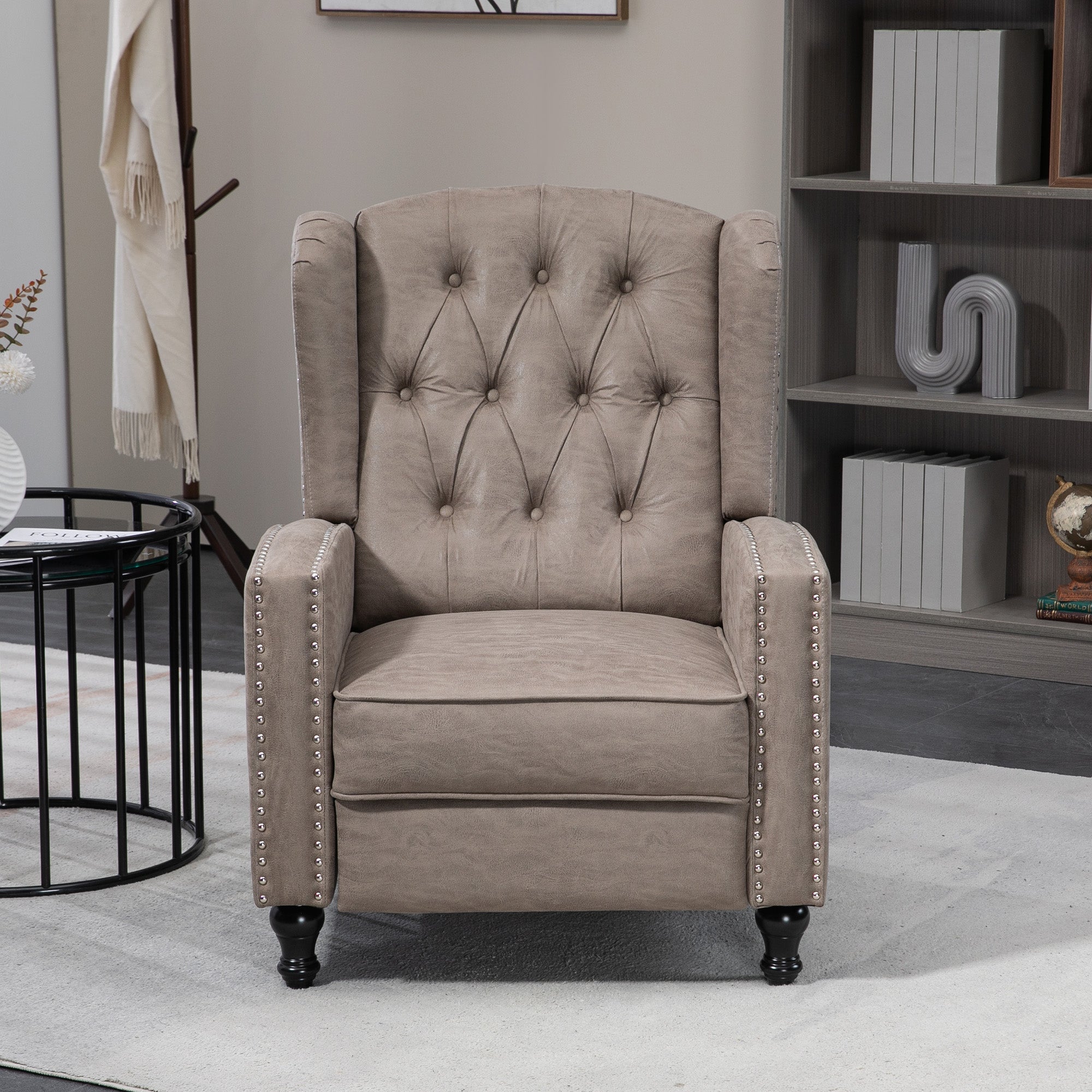 HOMCOM Chesterfield-Style Reclining Armchair - Brown