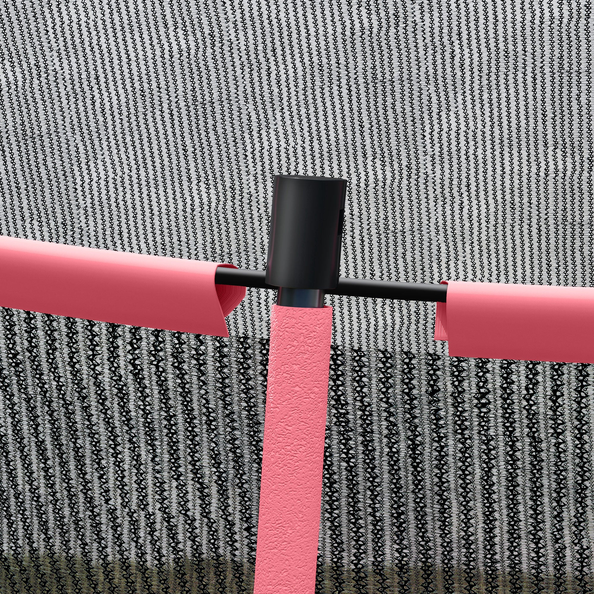 SPORTNOW 10ft Outdoor Trampoline with Enclosure Net, Spring Cover, Pink