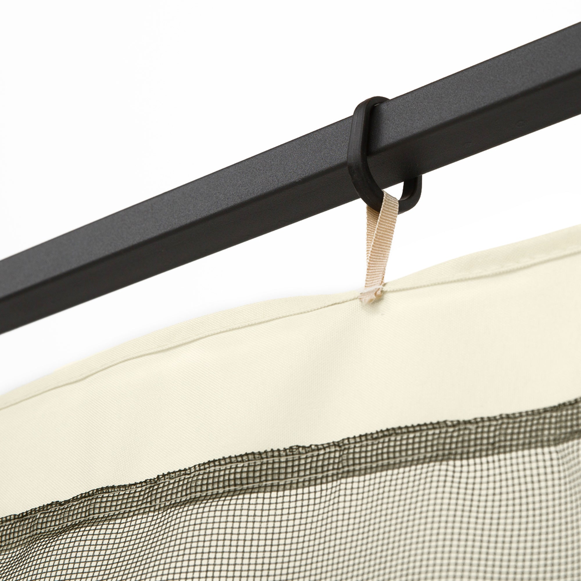 Outsunny 302 x 207cm Universal Replacement Mesh Sidewall Netting for Patio Gazebos and Canopy Tents, (Sidewall Only) Beige - North Peak Garden Furniture