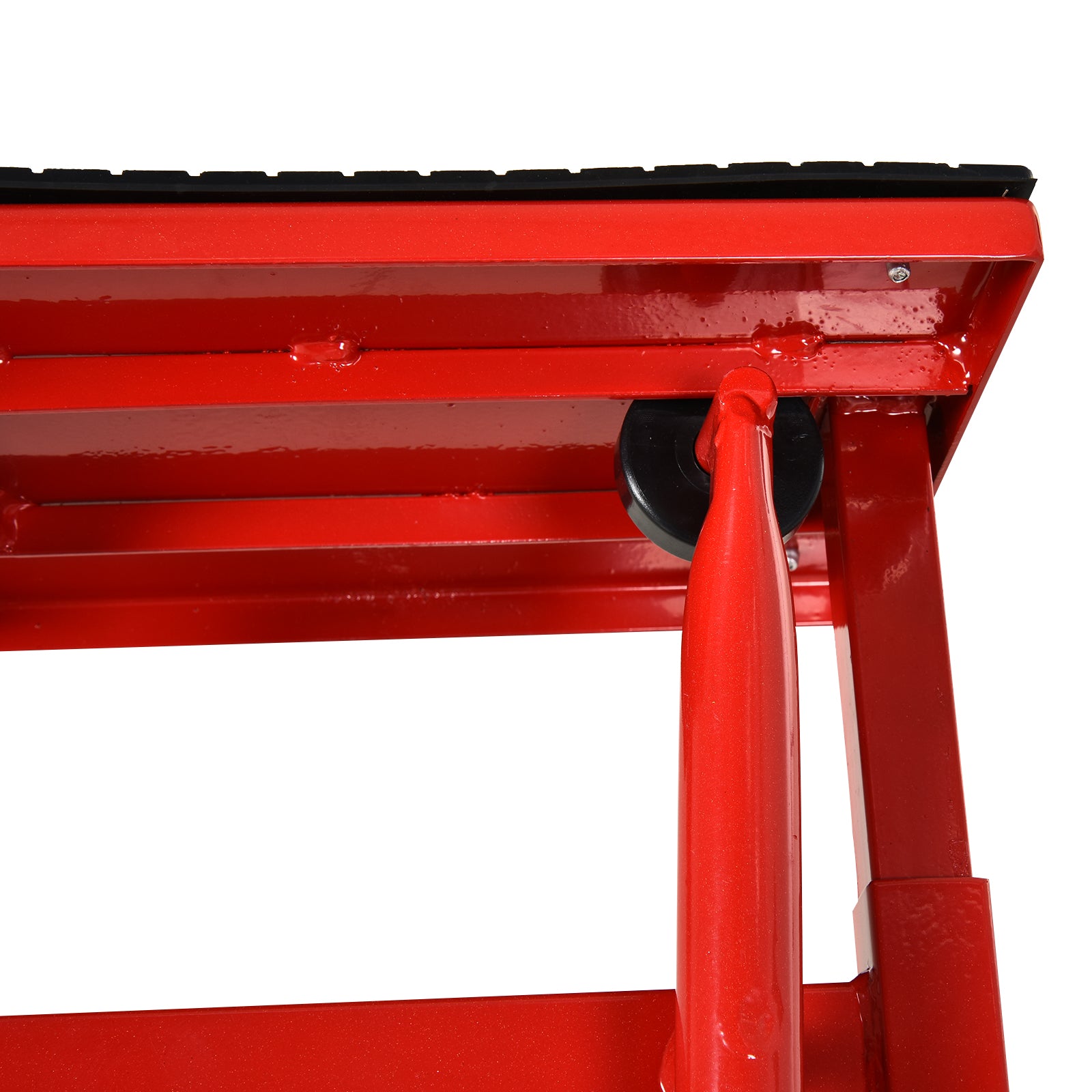 DURHAND 150KG Steel Motorbike Jack Lift Rubber Platform Crank Lift Manual Repair Clean Hoist Table Assist Off-Road Dirt Bike Stand Red 27.5/39.5 Hcm - North Peak Garden Furniture