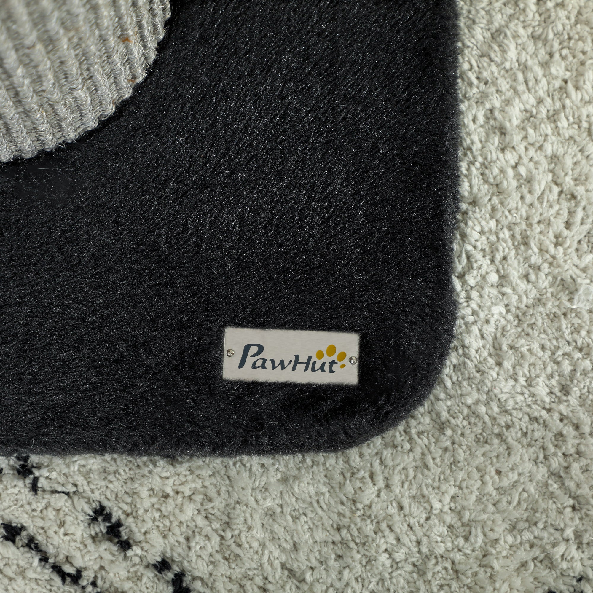 PawHut 78cm Tall 2 in 1 Cat Scratching Post with 3 Toy Feathers, Black - North Peak Garden Furniture
